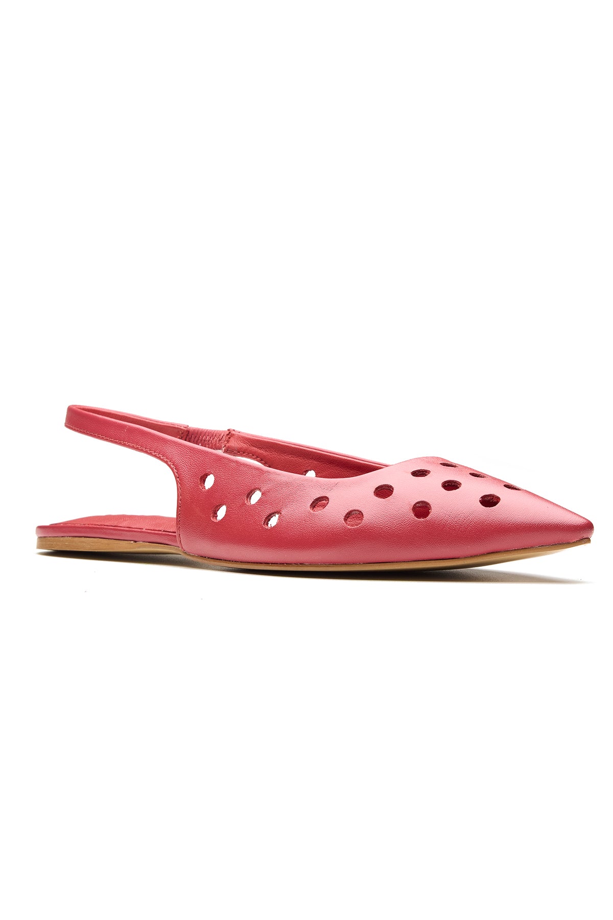 Buy Red Pointed Toe Ballerina Flats by Dang Shoes for Women online at ScrollnShops