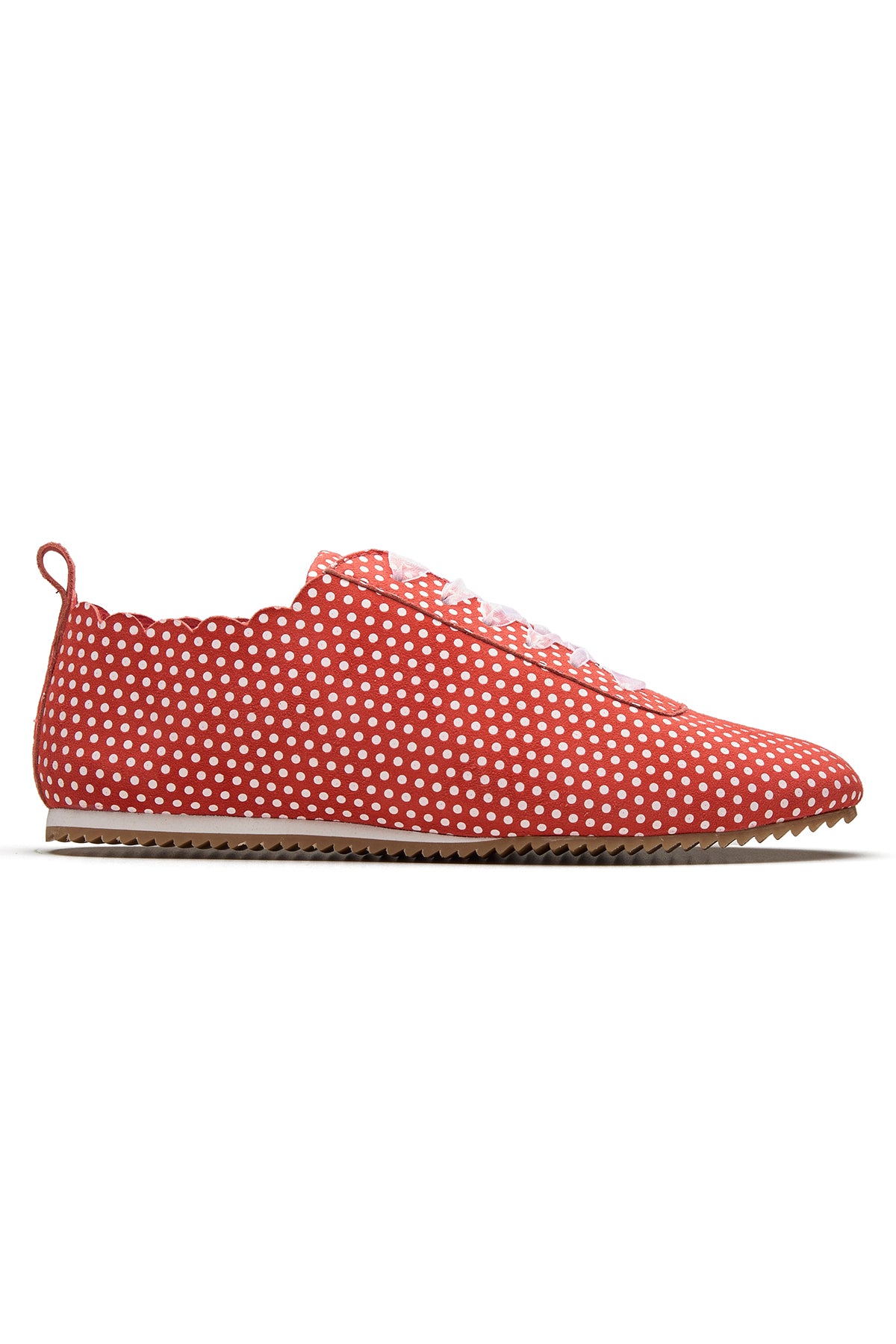 Red Polka Dot Printed Sneakers