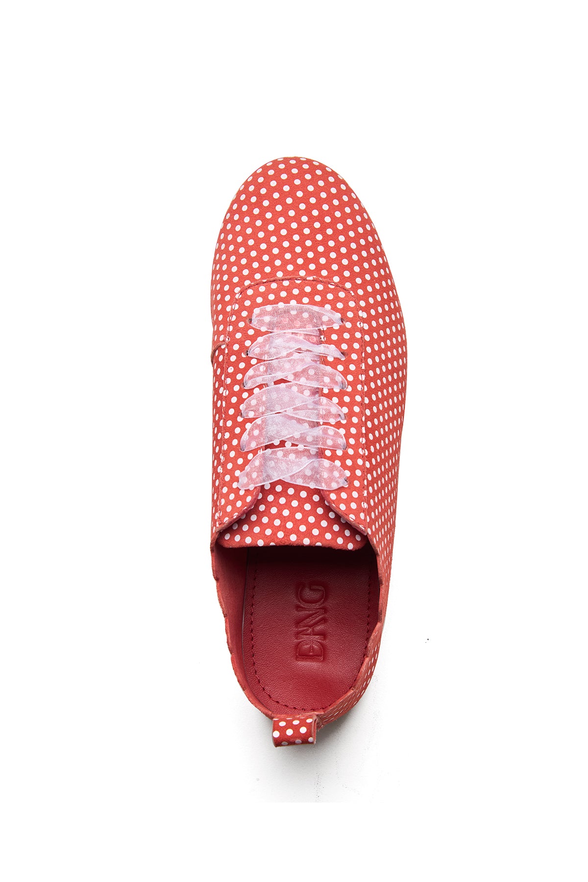 Red Polka Dot Printed Sneakers