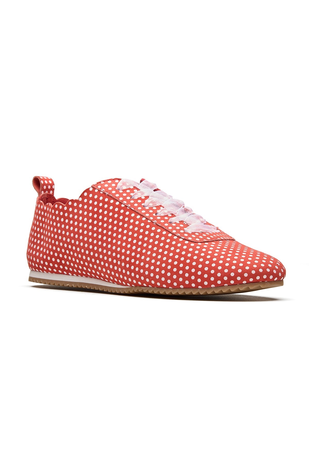 Buy Red Polka Dot Printed Sneakers by Dang Shoes for Women online at ScrollnShops