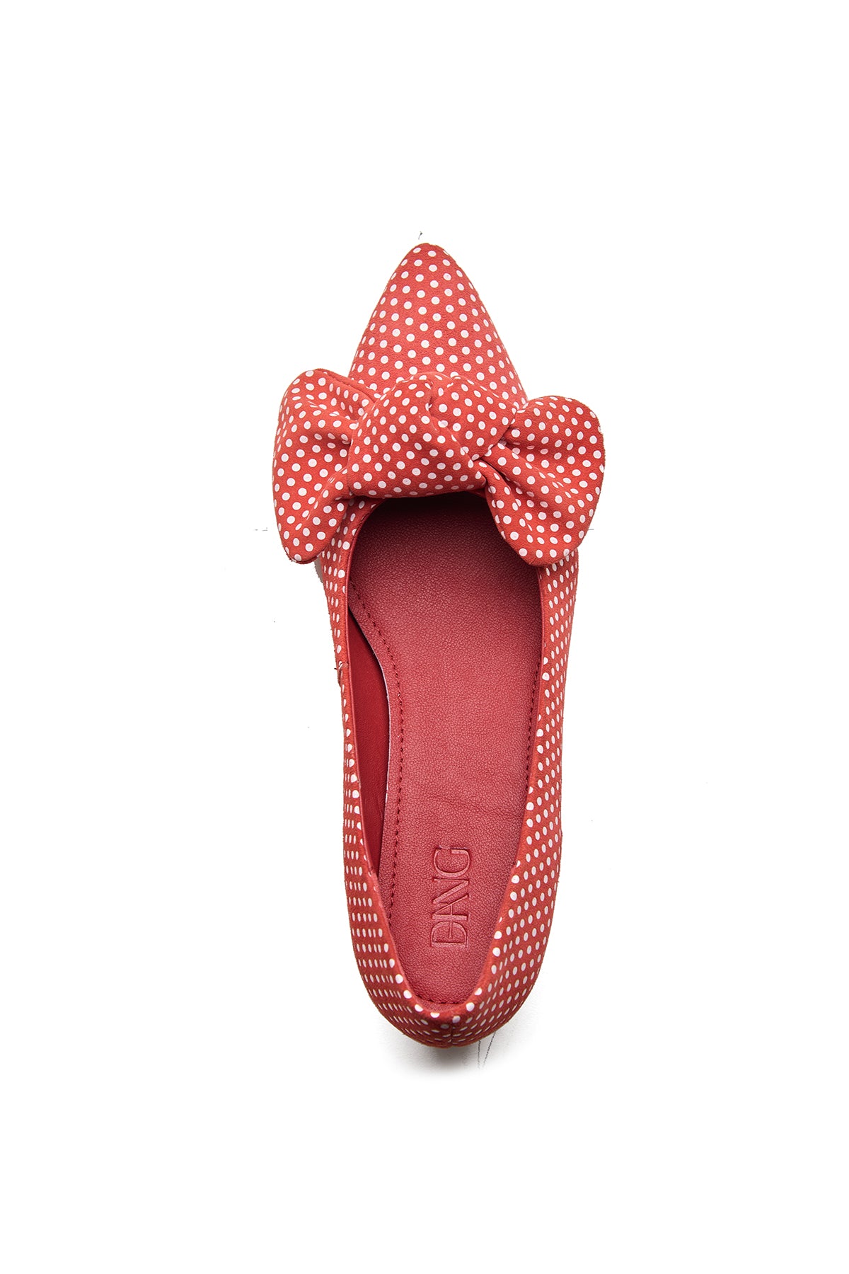 Red Polka Dot Printed Wedges