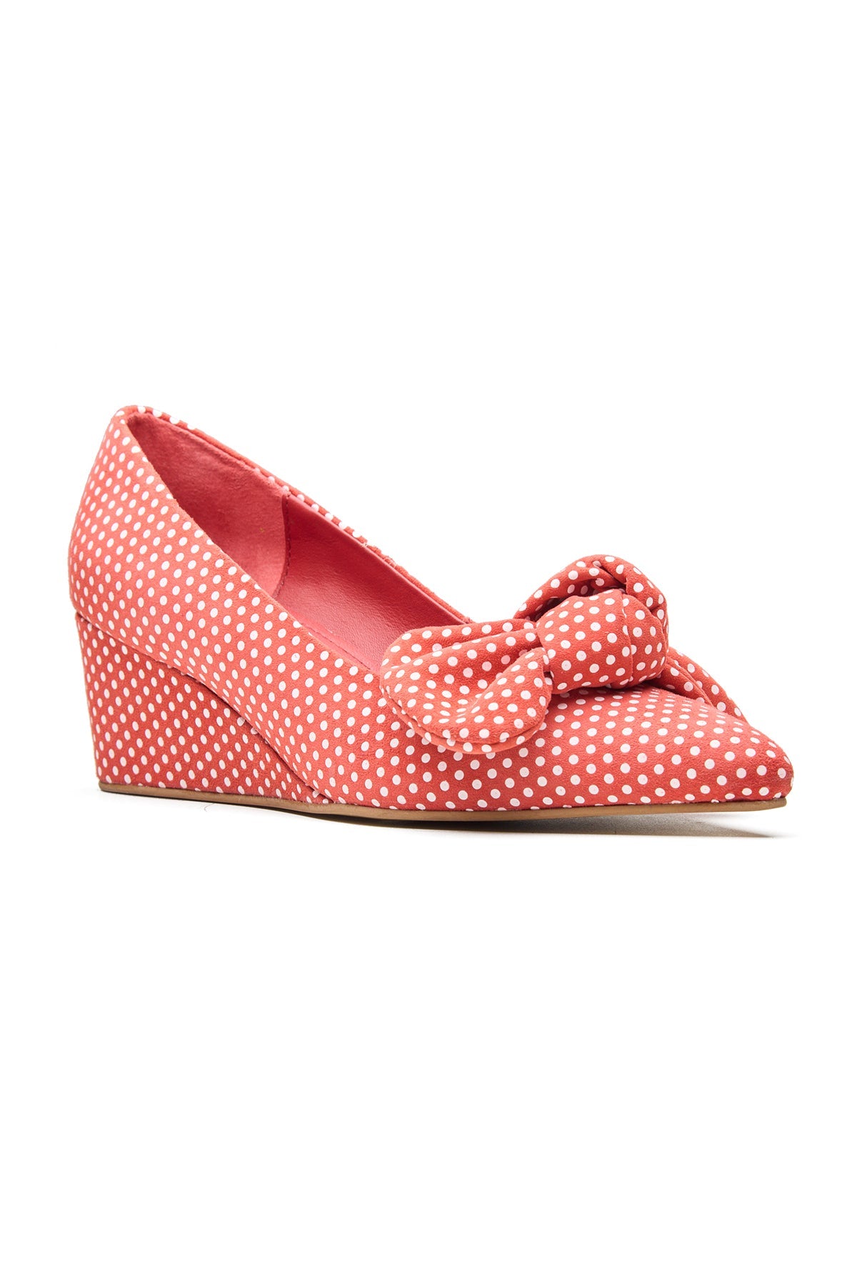 Buy Red Polka Dot Printed Wedges by Dang Shoes for Women online at ScrollnShops