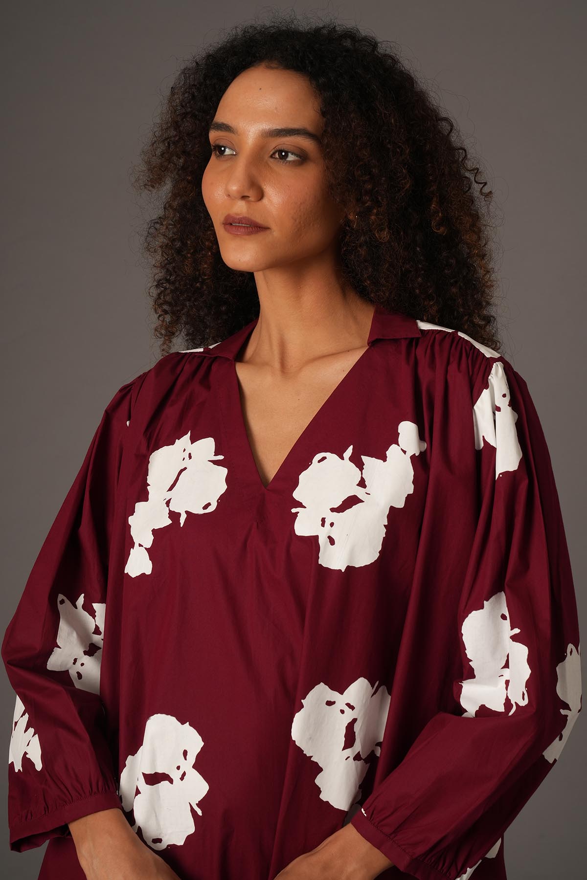 Printed Flare Red Kurta & Pants