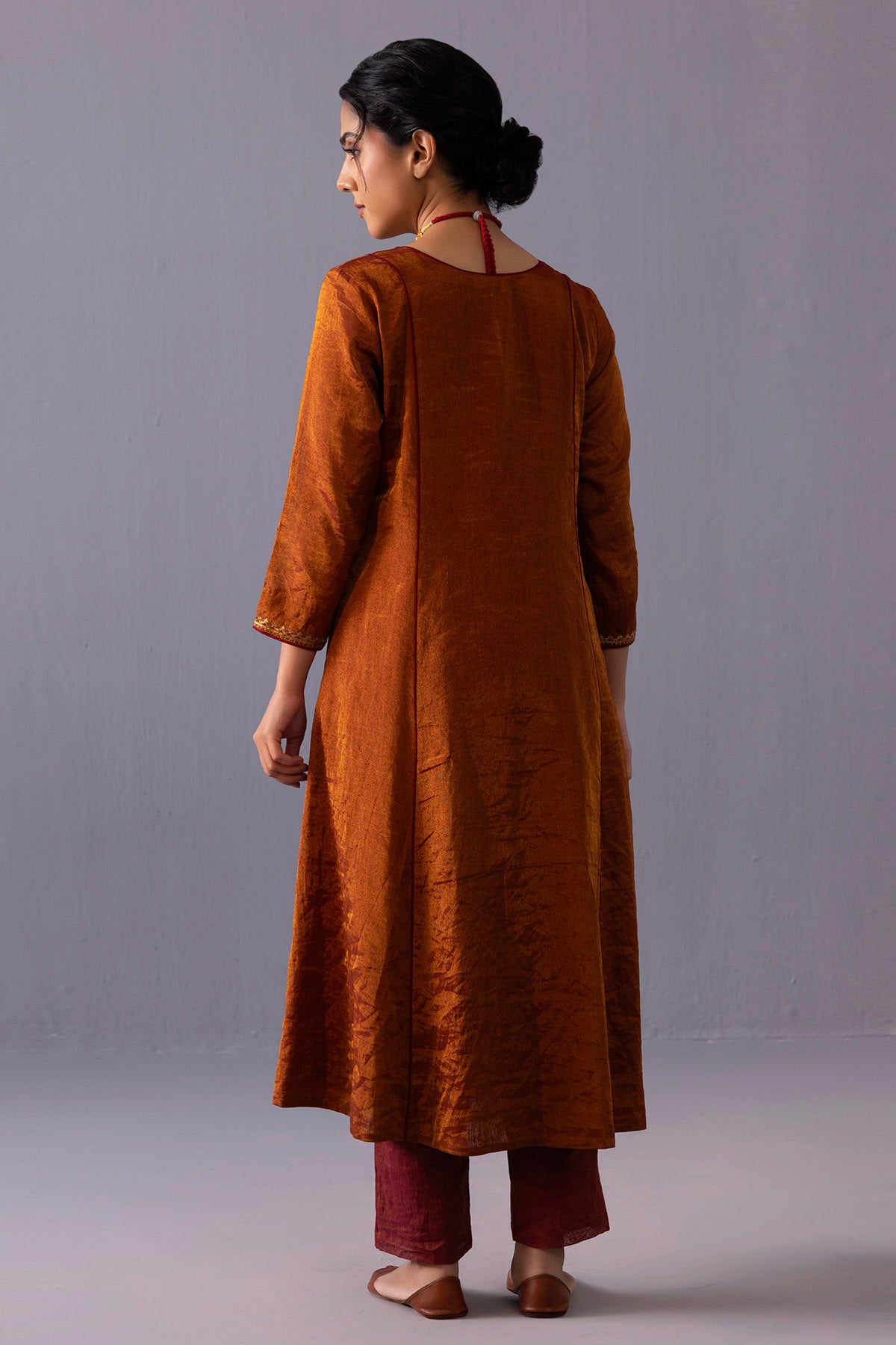 Red Round Sequins Kurta & Pants