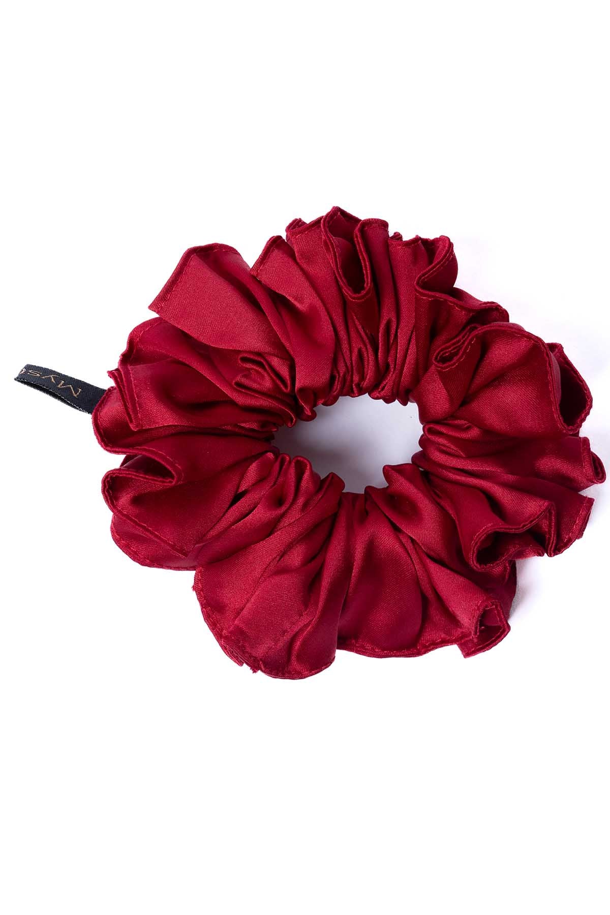 Buy Red Smooth Satin Scrunchie by Mysthelle for women online at ScrollnShops