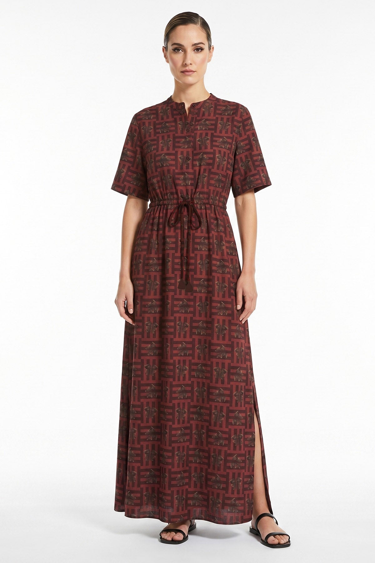 Buy Red Viscose Fluid Maxi Dress for women by Tezhhomayaa online available at scrollnshops
