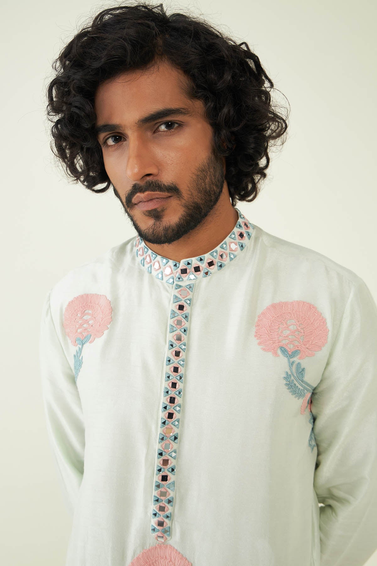 Resham & Mirror work Kurta Set