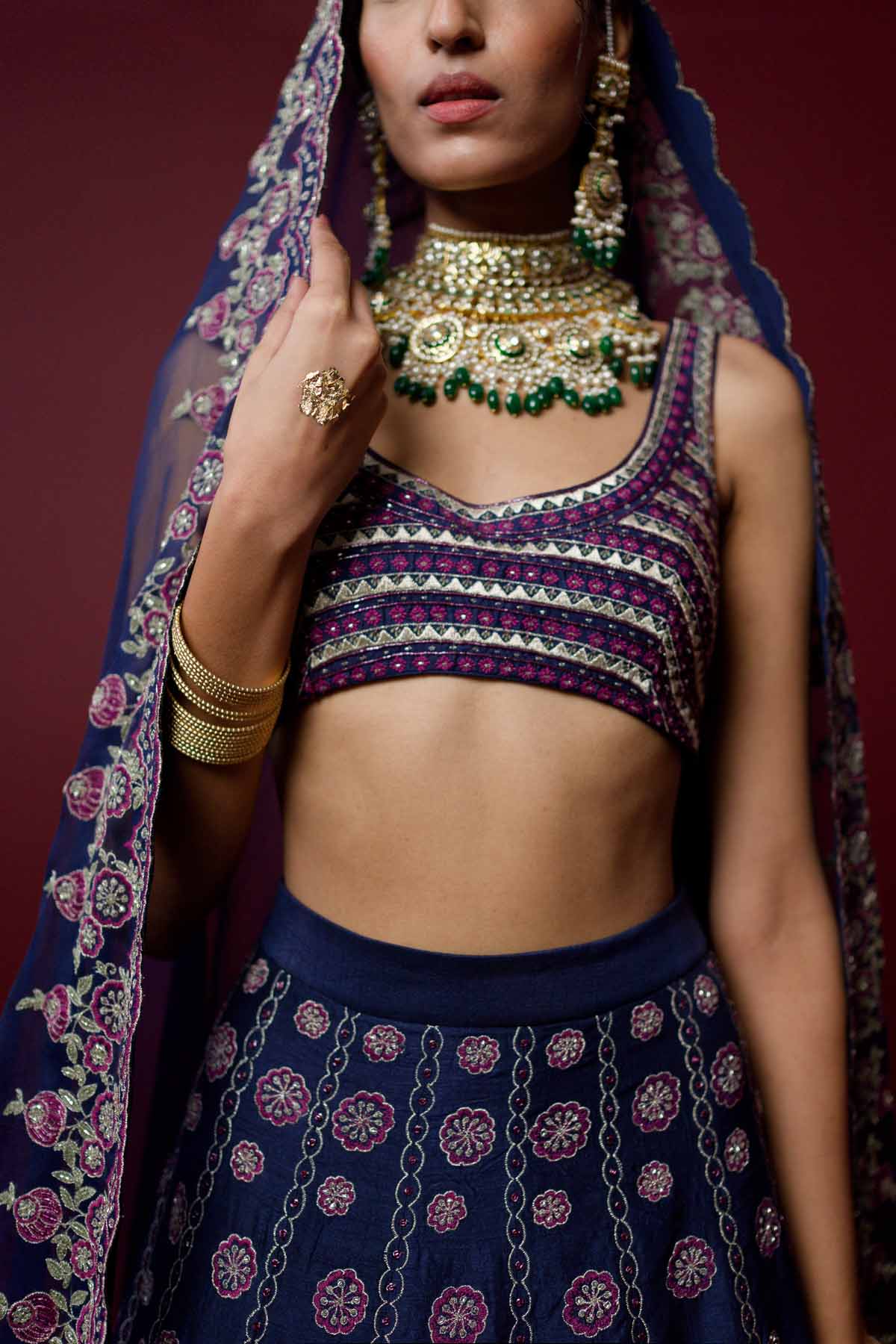 Resham Embroidered Lehenga Set