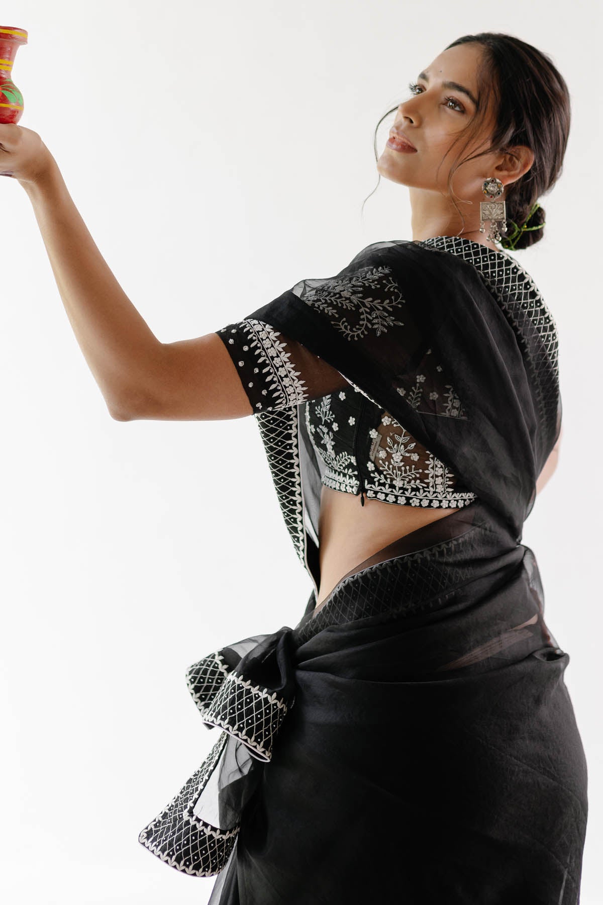 Resham Silk Organza Saree Set