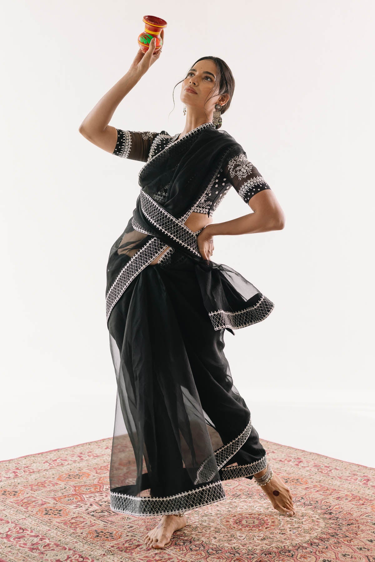 Resham Silk Organza Saree Set