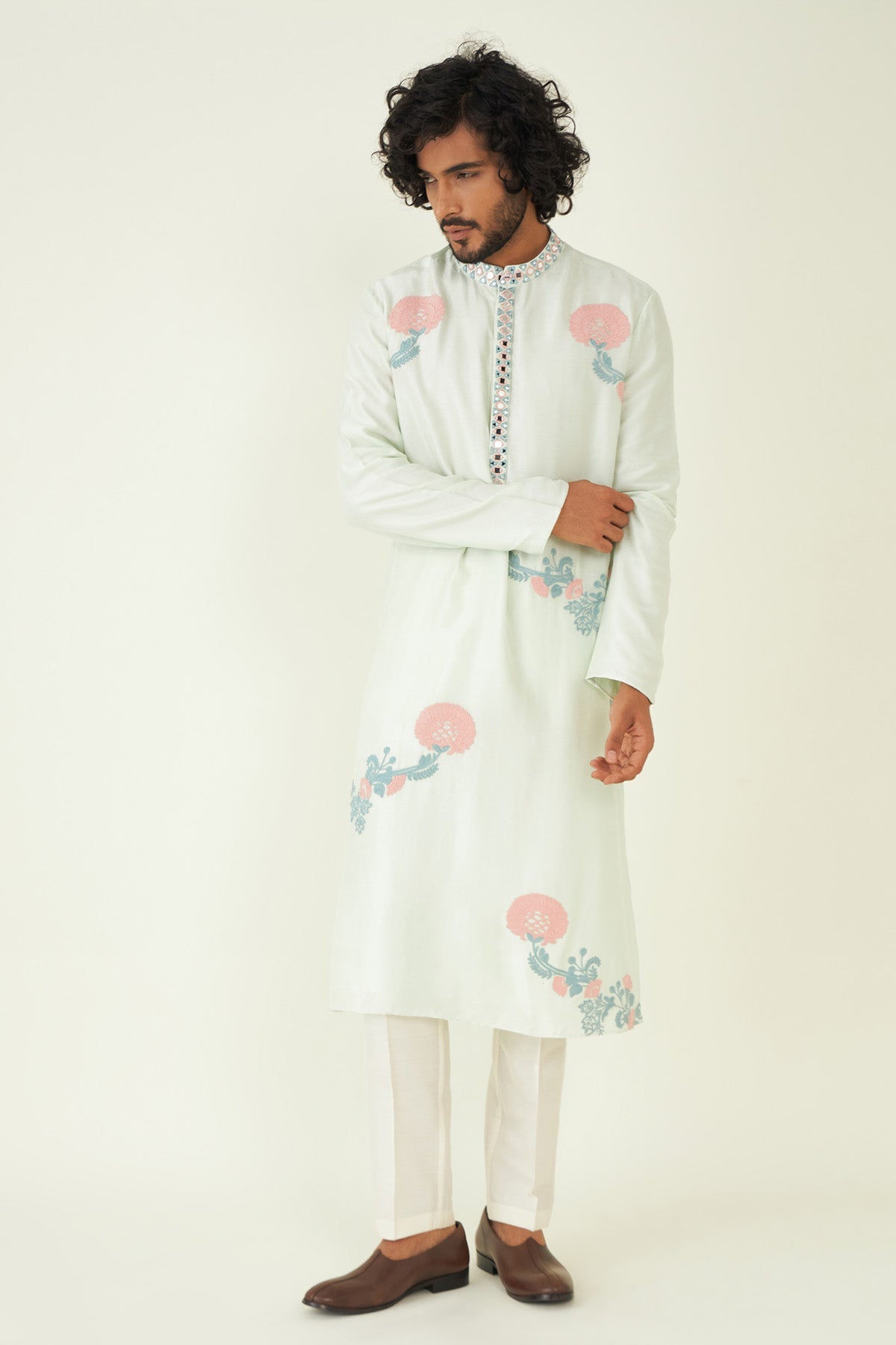 Resham & Mirror work Kurta Set