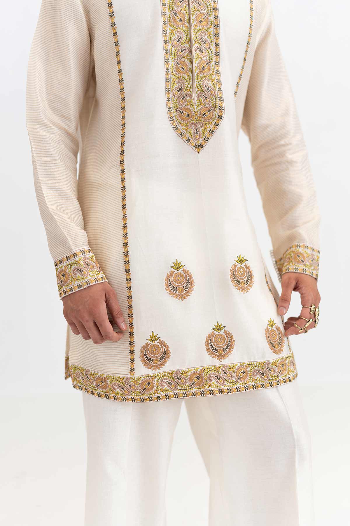 Resham Ivory Kurta And Pants