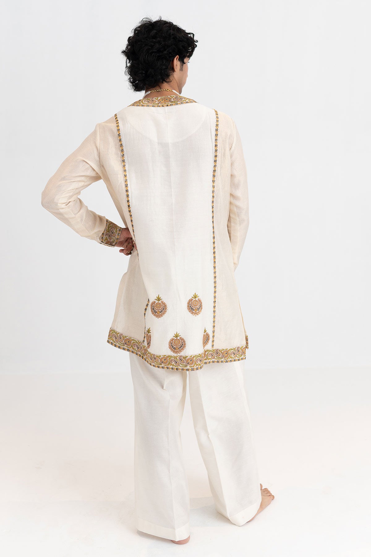 Resham Ivory Kurta And Pants