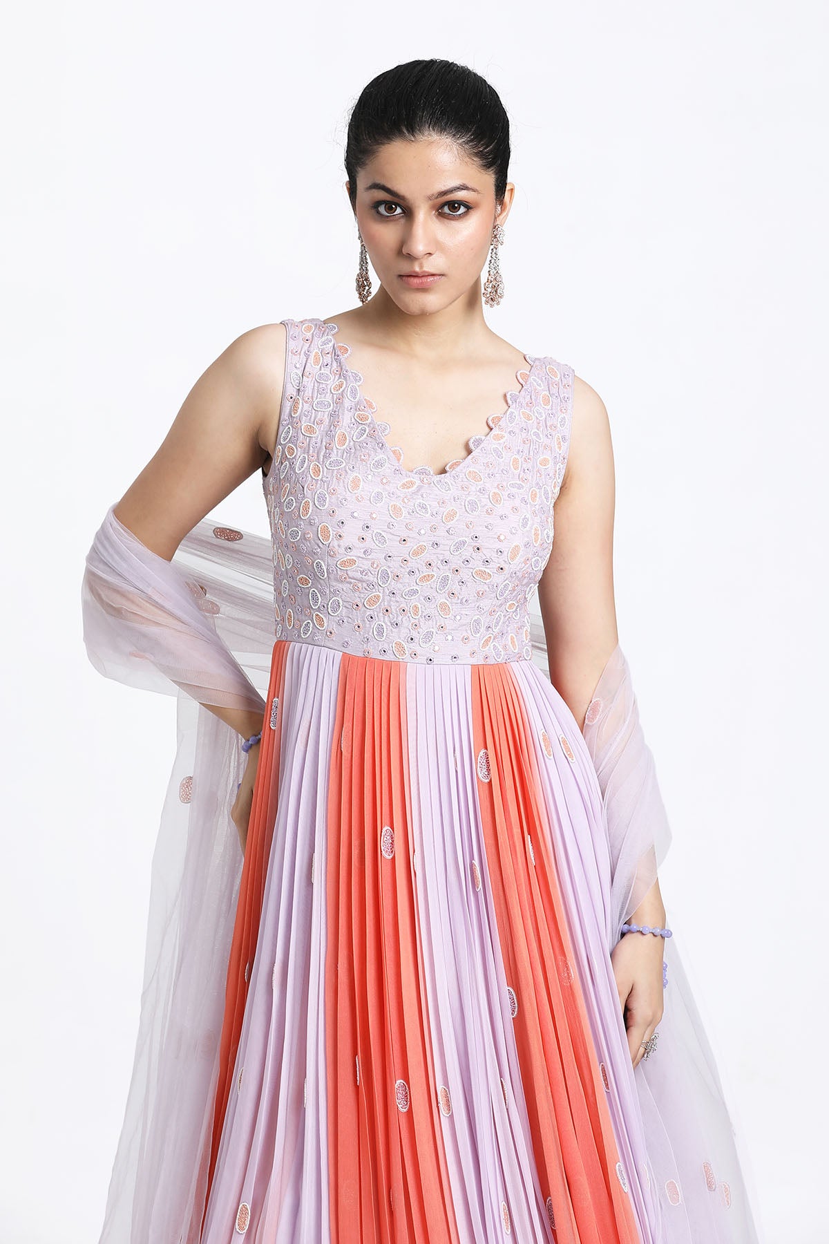 Resham Work Ombre Anarkali Set