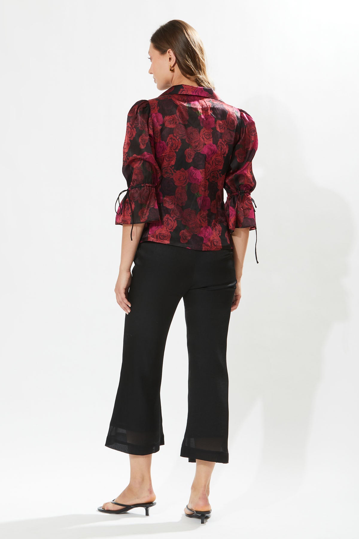 Rosa Print Buttoned Top