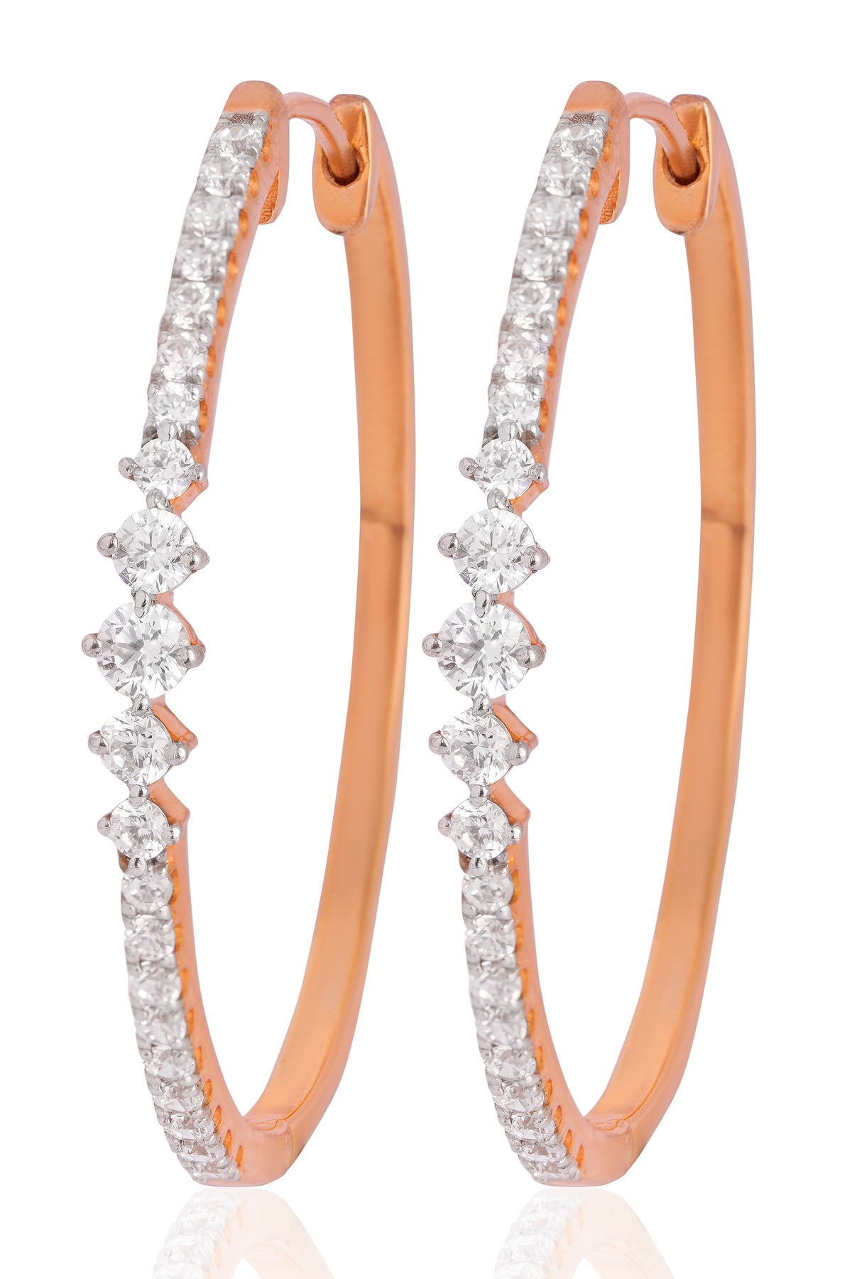 Rose Gold Plated Hoops