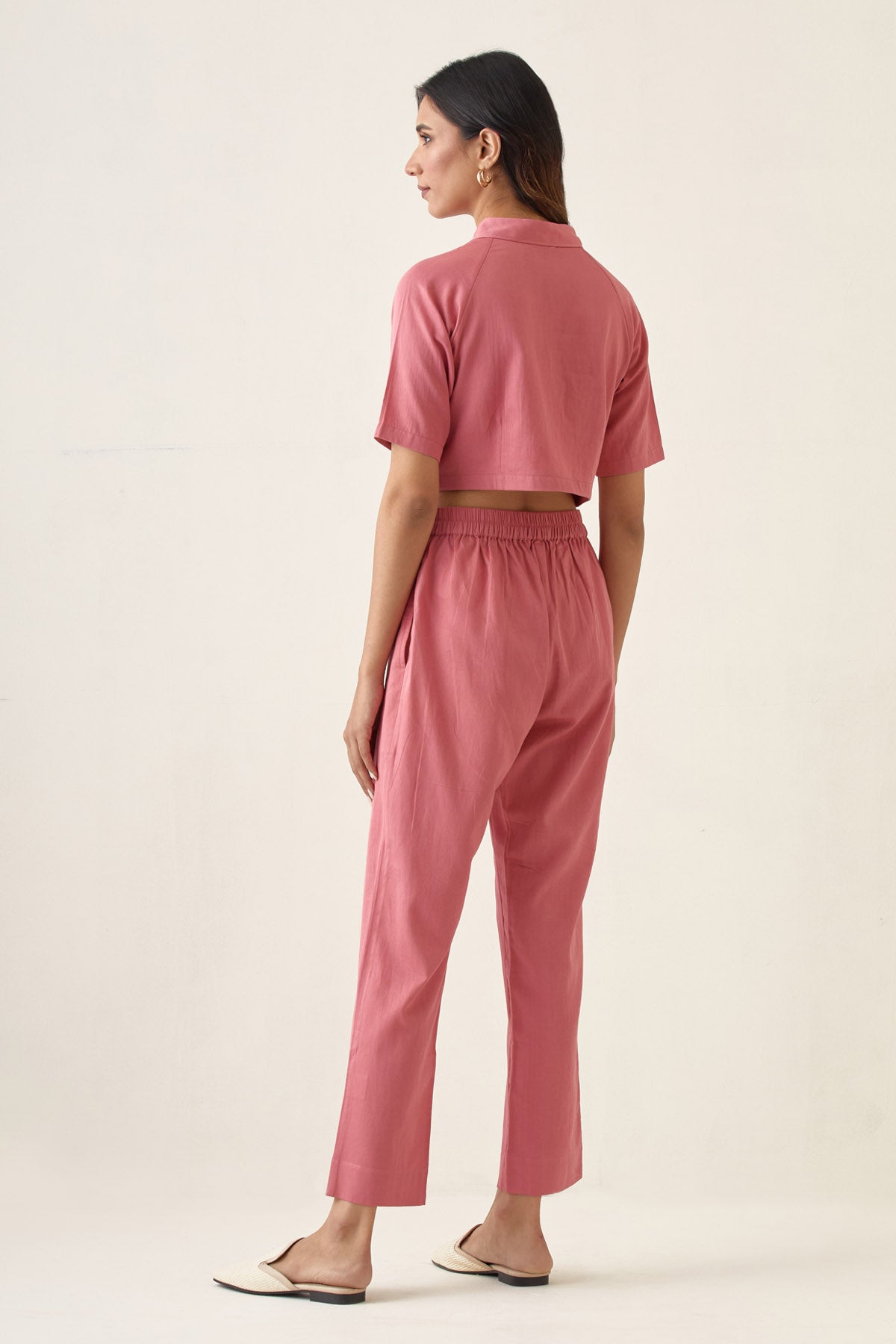 Rose Pink Cotton Glaze Co-ord Set