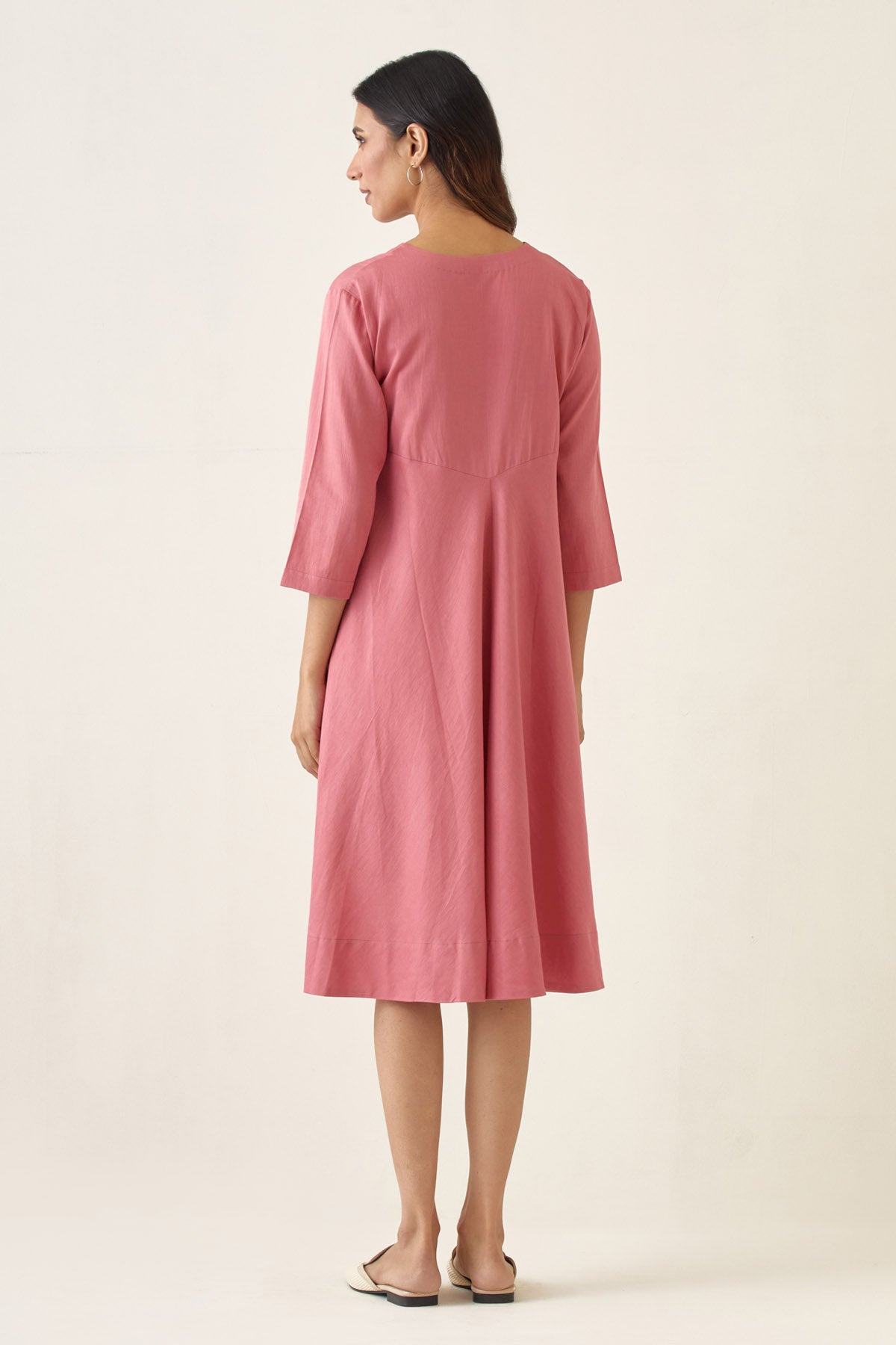 Rose Pink Embroidered Dress