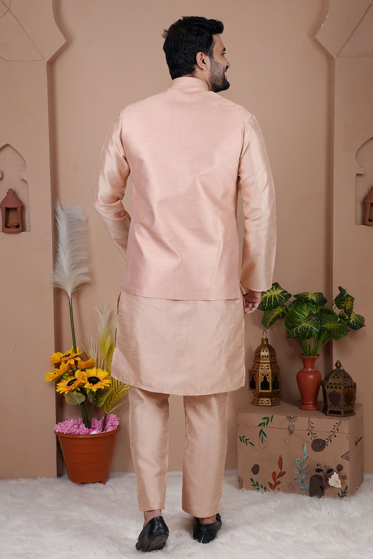 Rose Gold Cotton Bundi Jacket