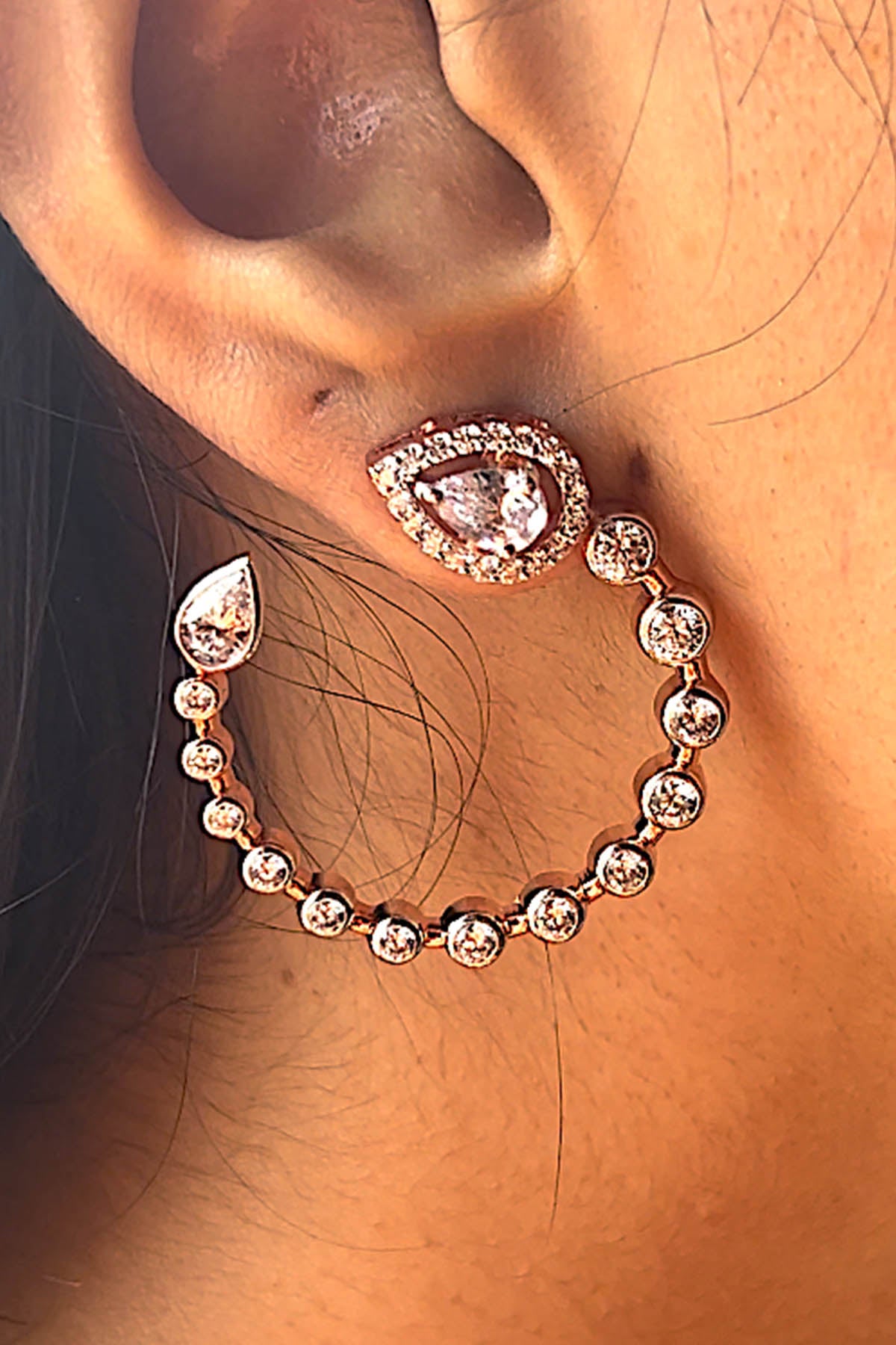 Rose Gold Nexia Hoop Earrings