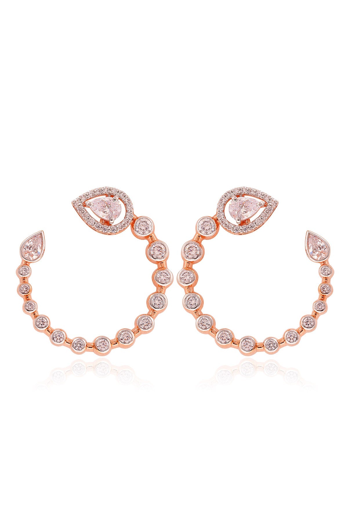 Buy Rose Gold Nexia Hoop Earrings by Prata for women online at ScrollnShops