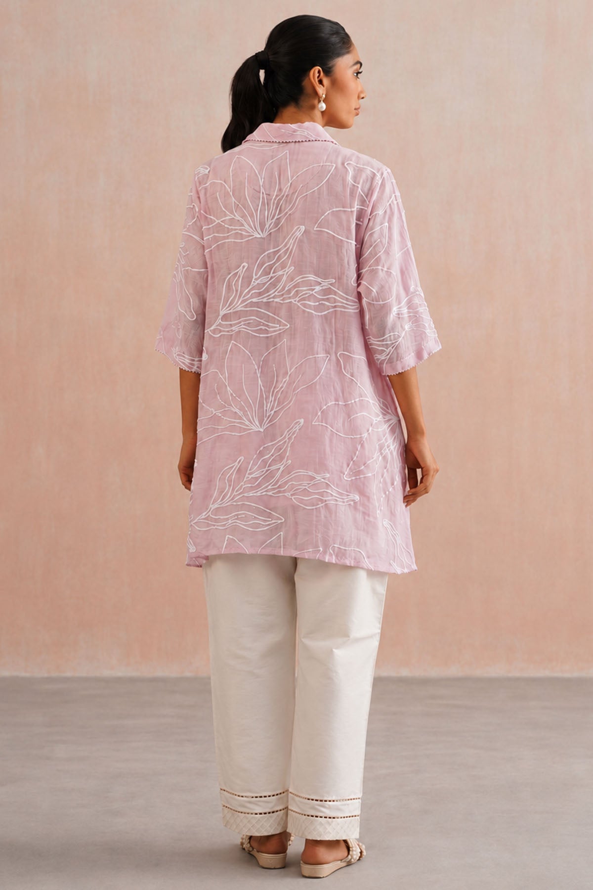 Rose Pink Chanderi Kurta & Pant