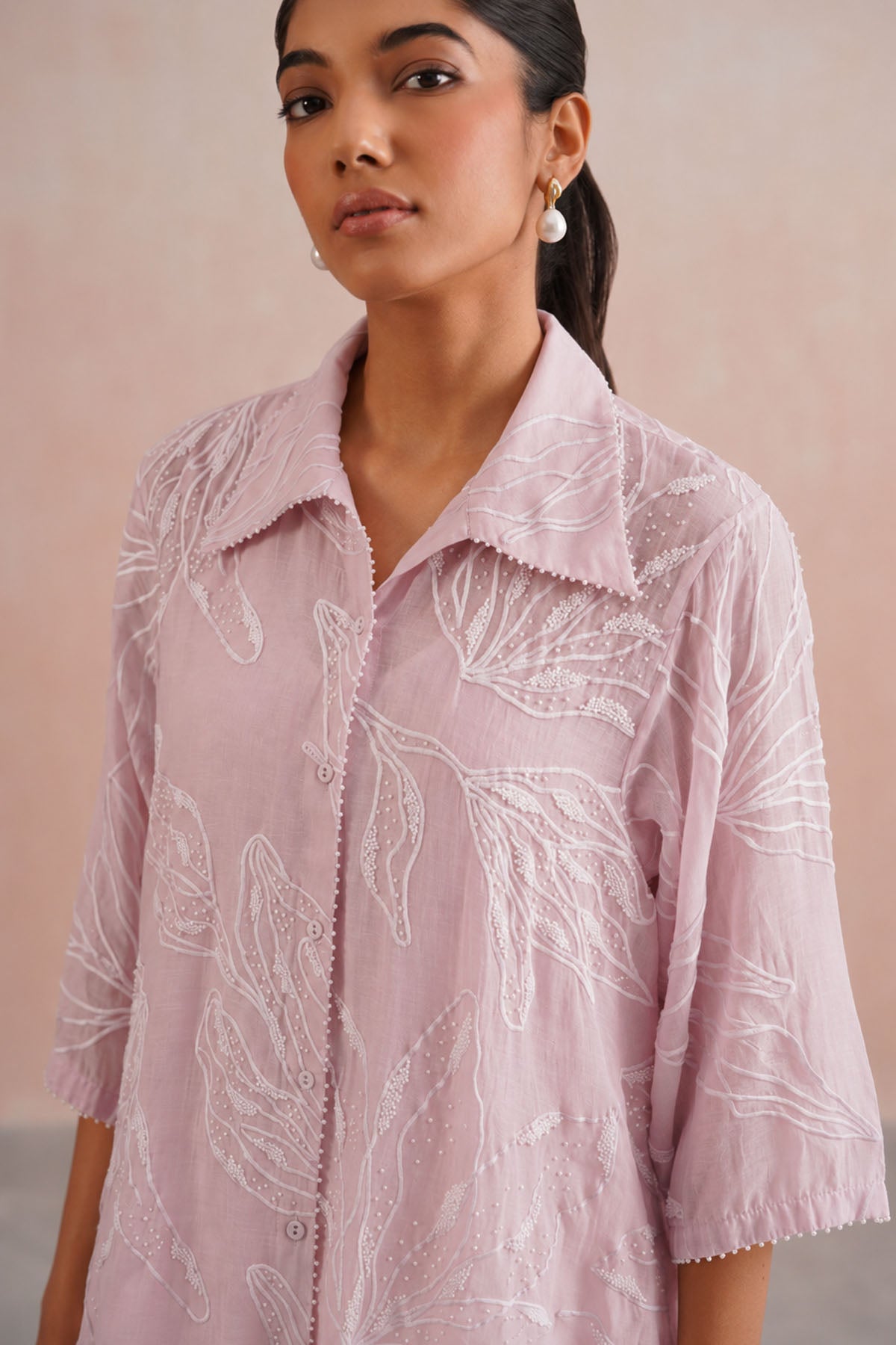 Rose Pink Chanderi Kurta & Pant