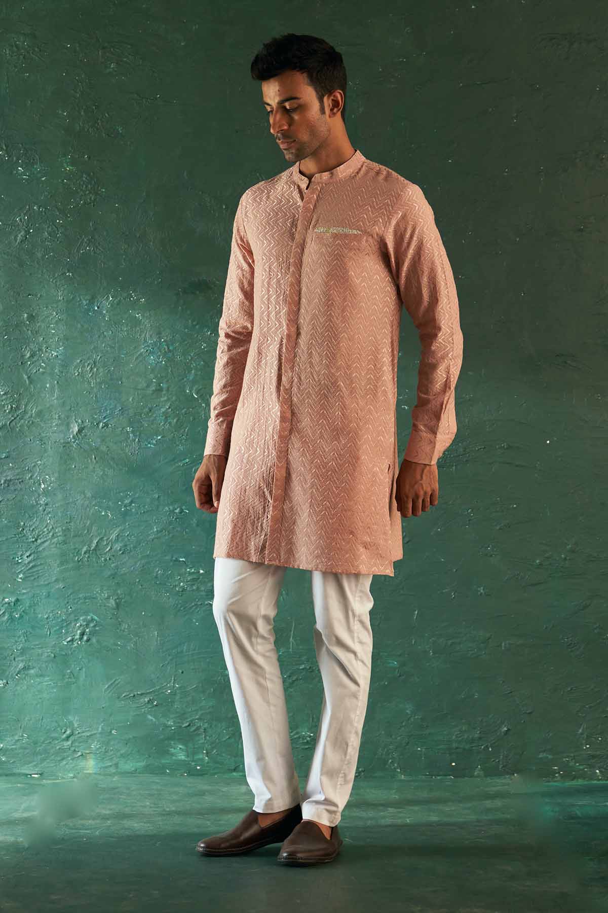 Rose Pink Gota Detail Kurta Set