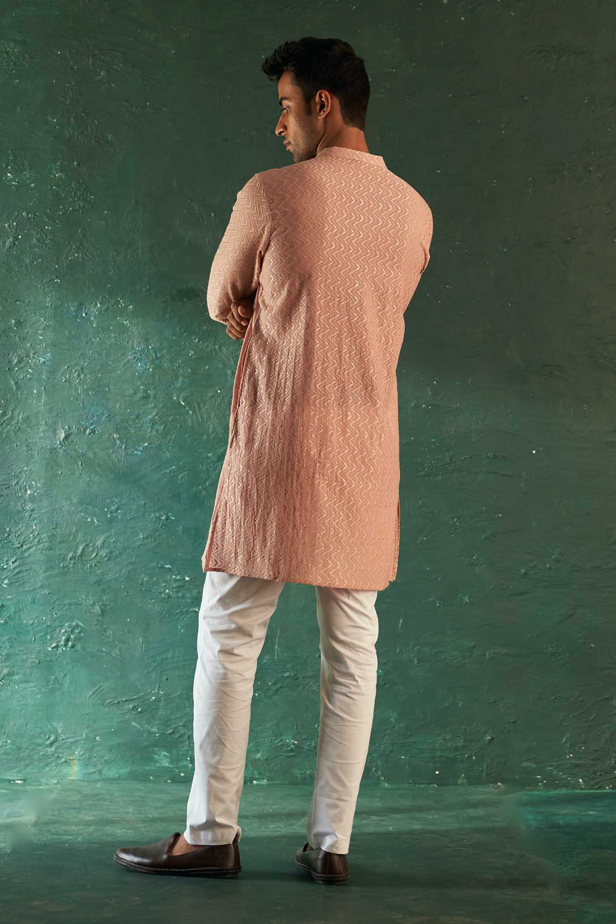 Rose Pink Gota Detail Kurta Set