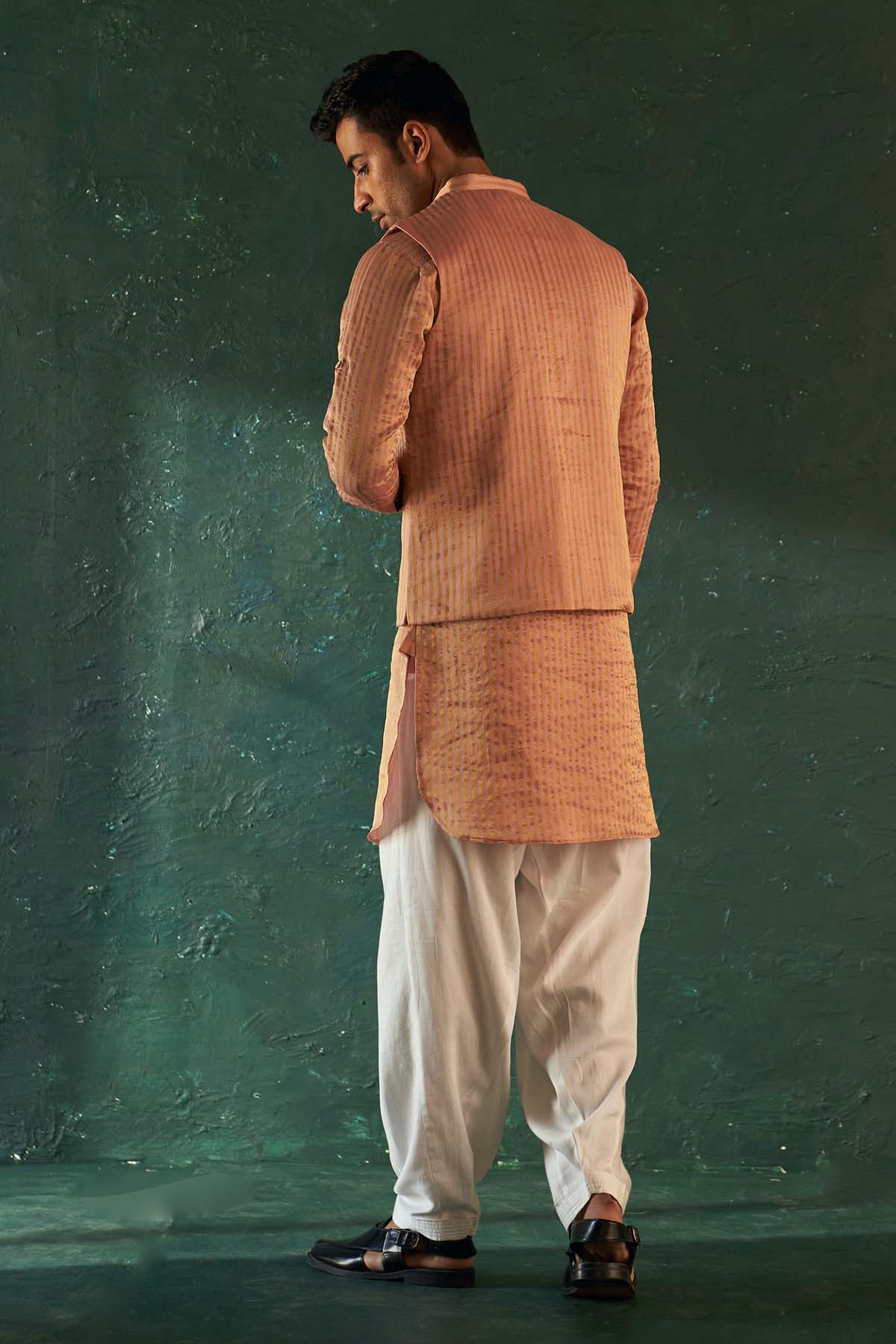 Rose Pink Stripes Jacket Set