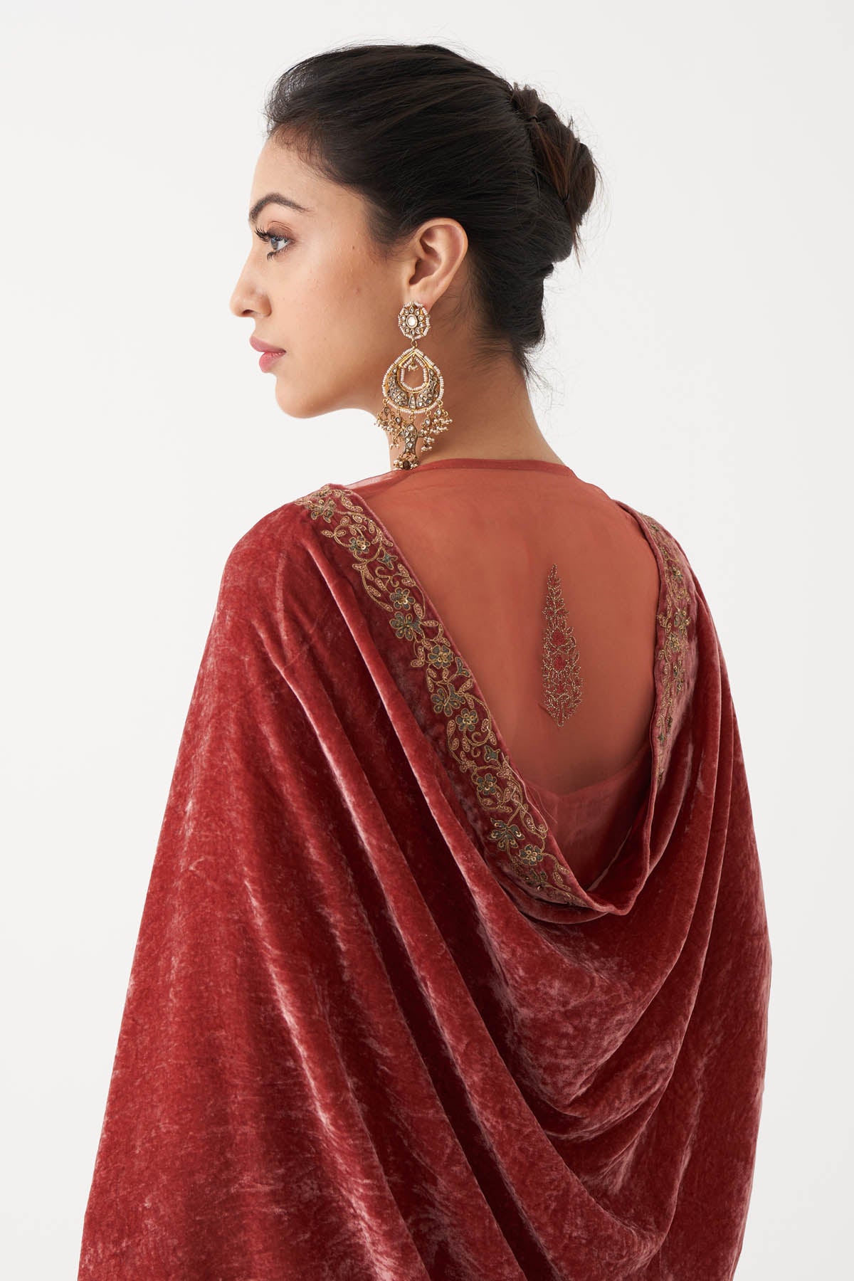 Velvet Aari Zardozi Kurta Set