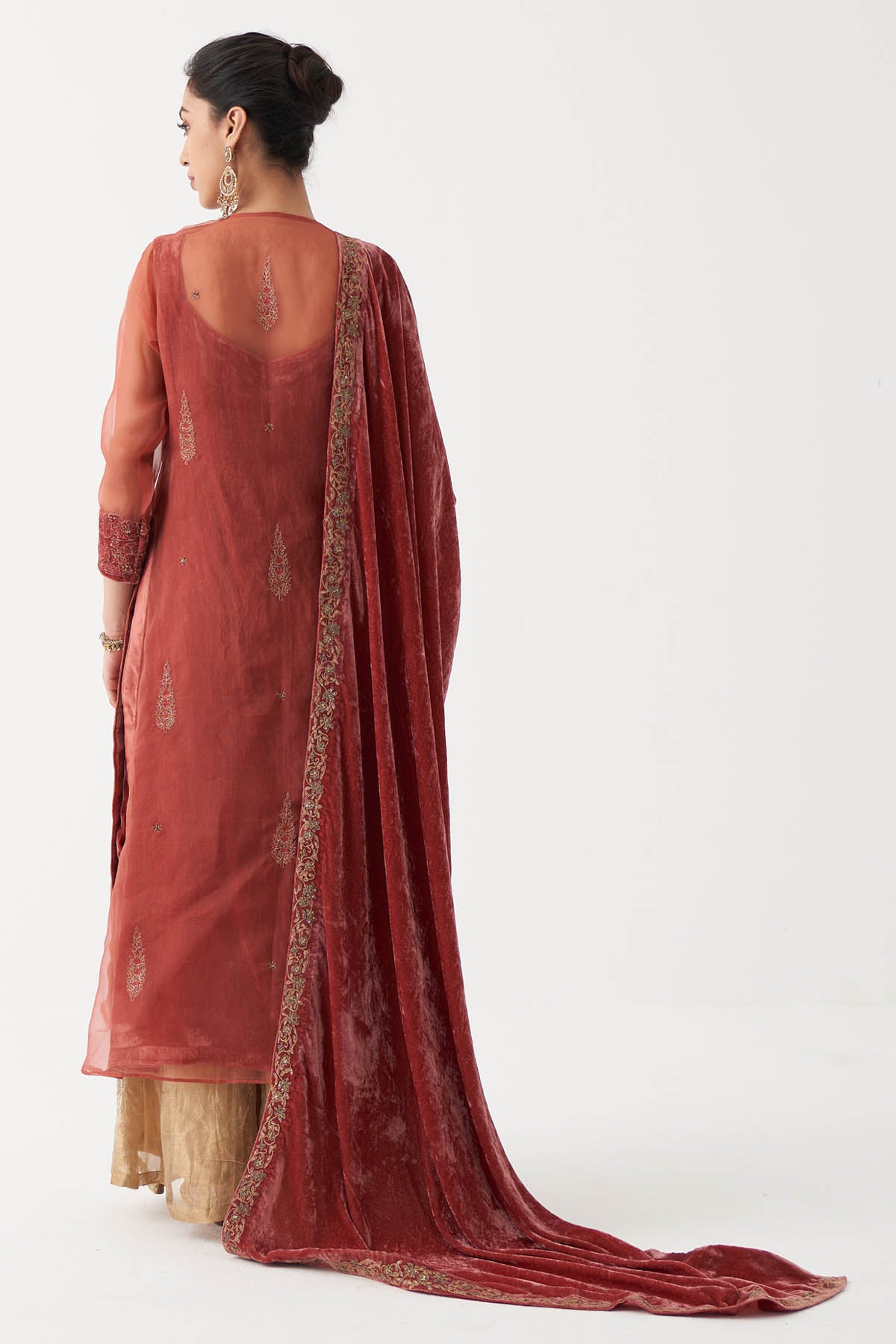 Velvet Aari Zardozi Kurta Set