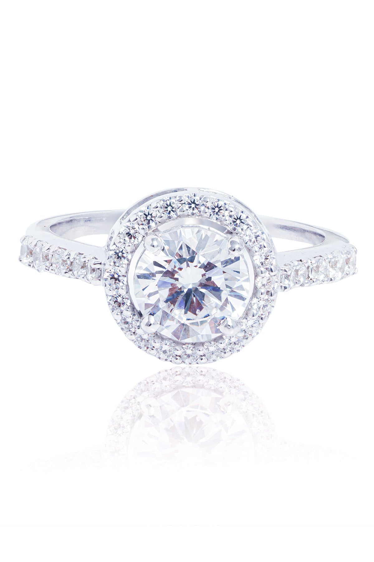 Round Cut Center Stone Ring