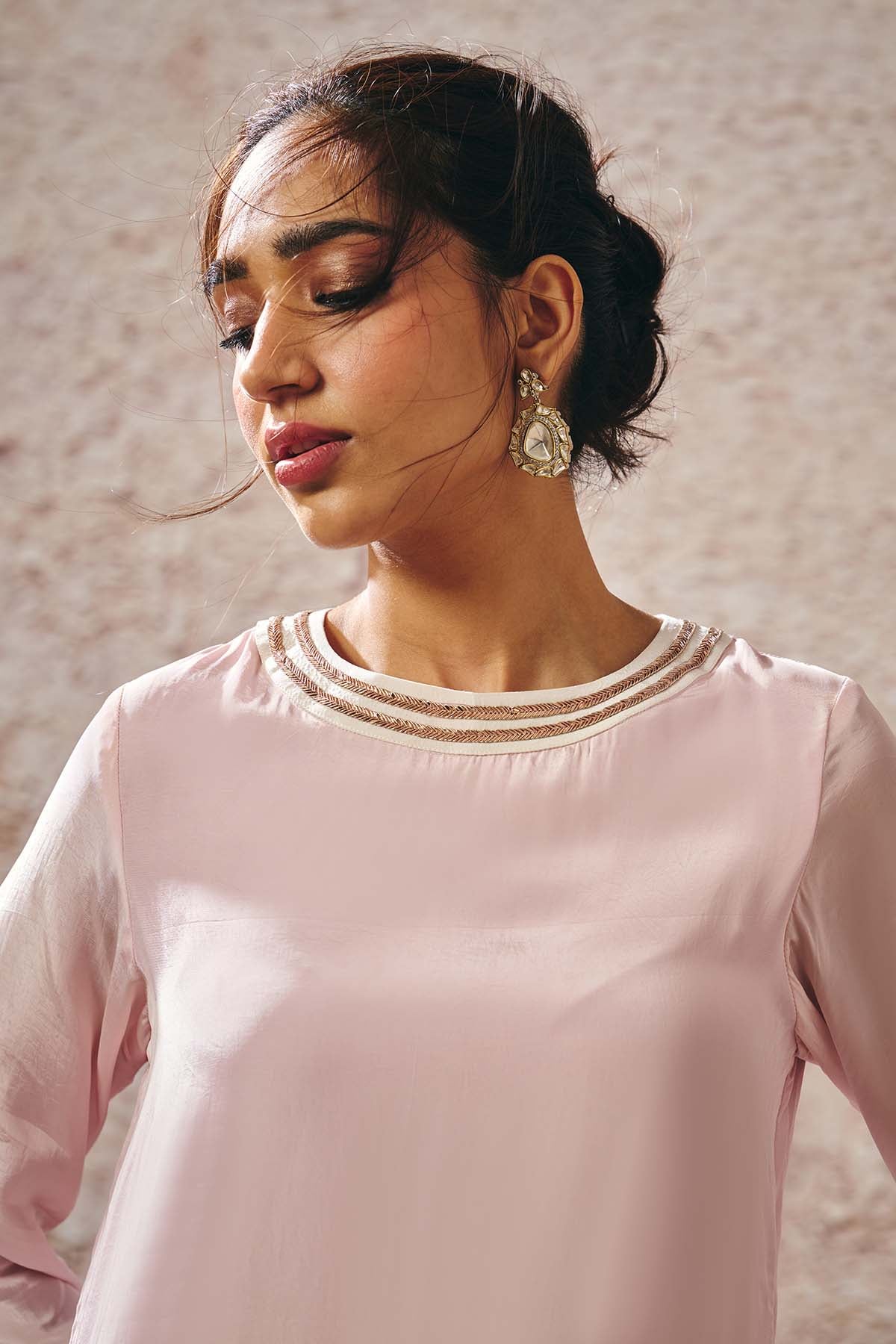 Round Neck Ombre Kurta & Pants