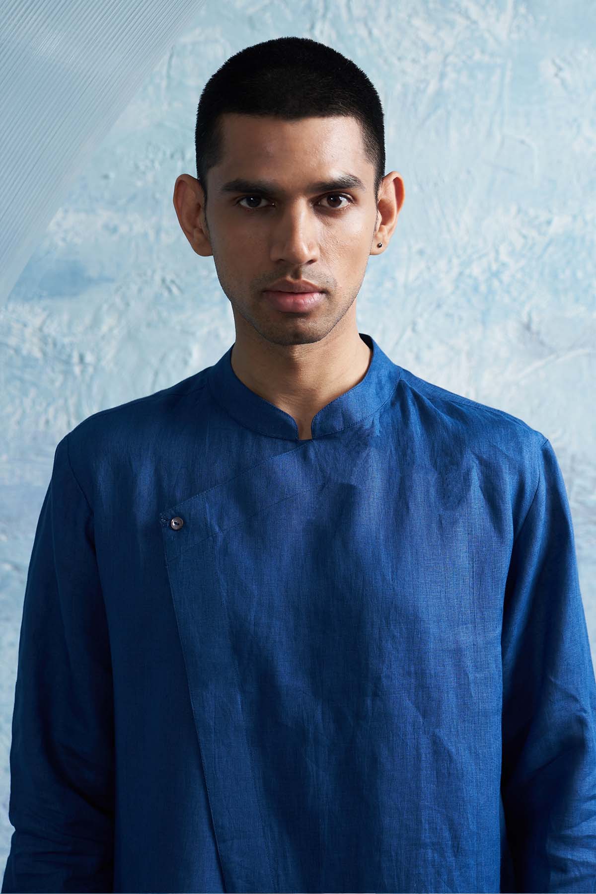 Royal Blue Overlap Kurta Set