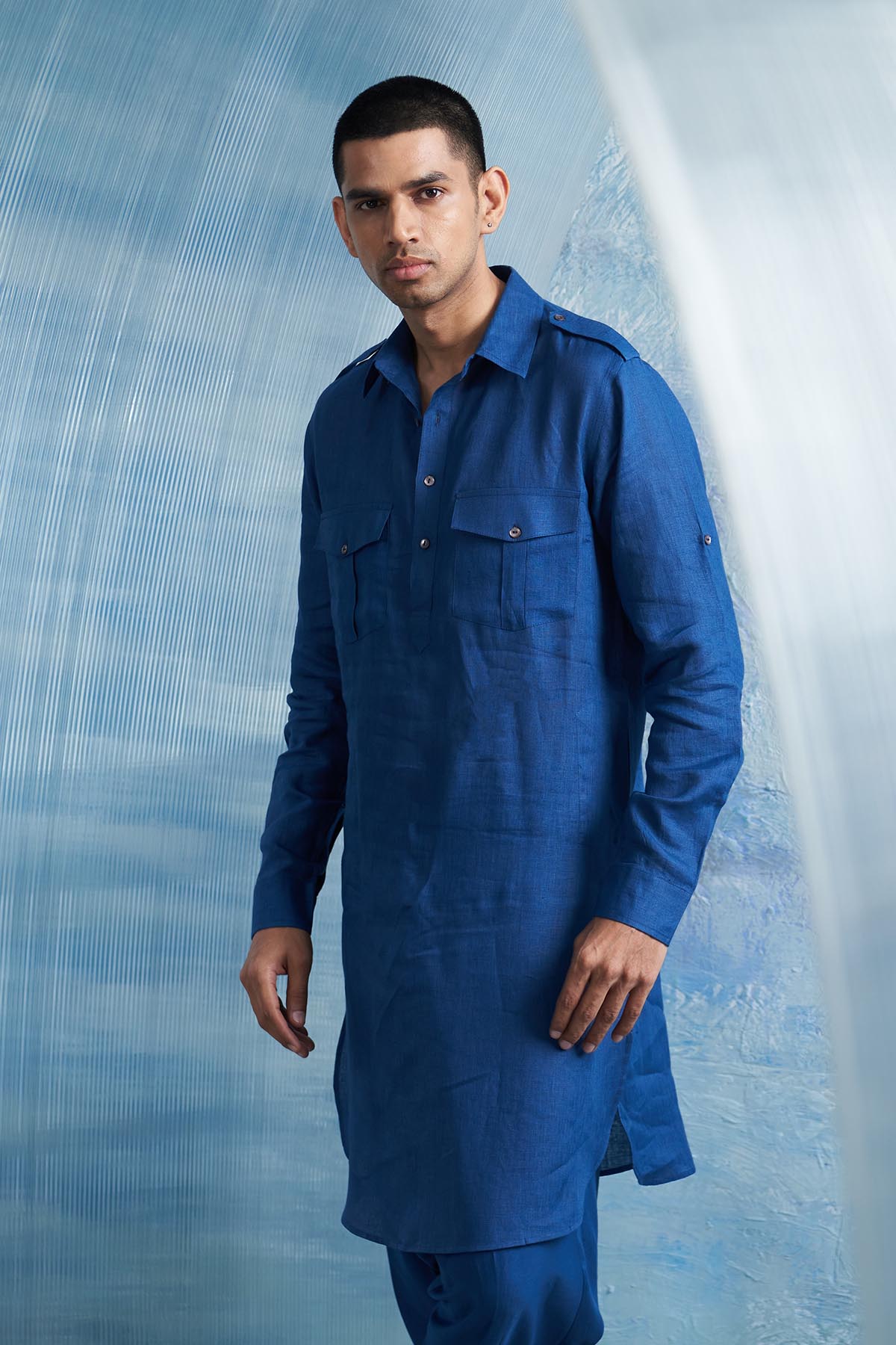 Royal Blue Pathani Kurta & Pants