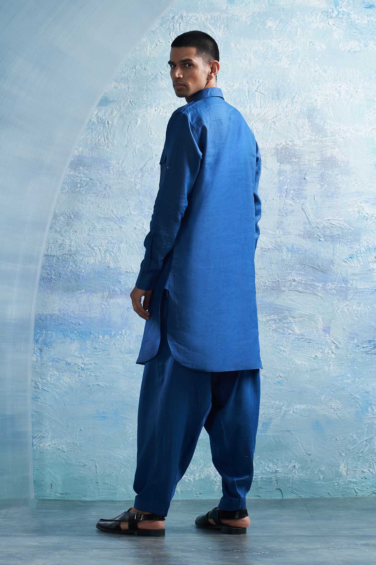Royal Blue Pathani Kurta & Pants