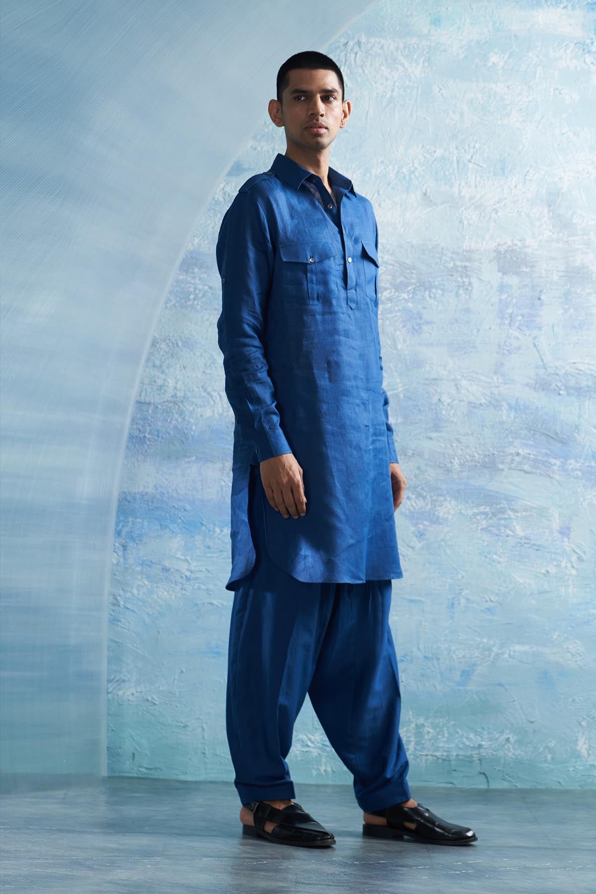 Royal Blue Pathani Kurta & Pants
