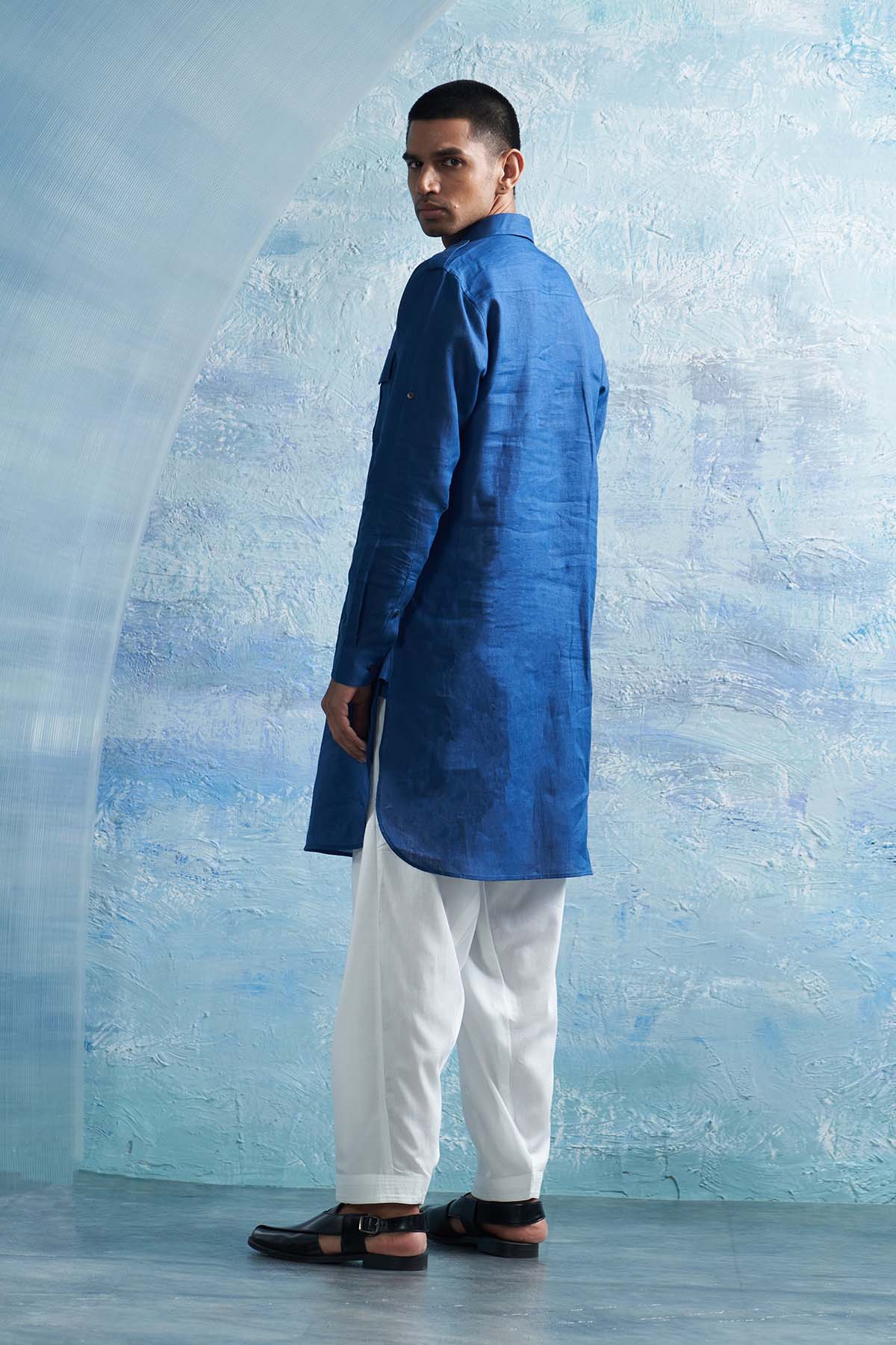 Royal Blue Pathani Kurta Set