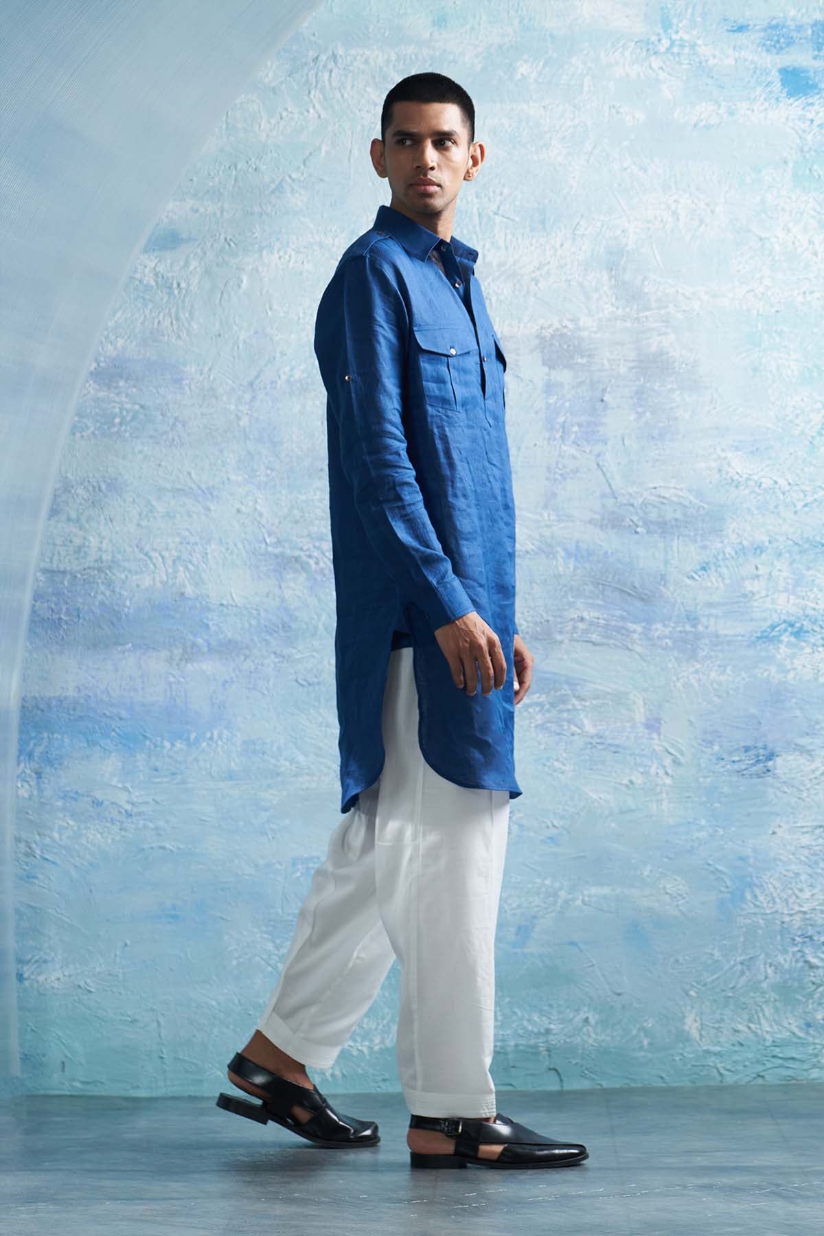 Royal Blue Pathani Kurta Set