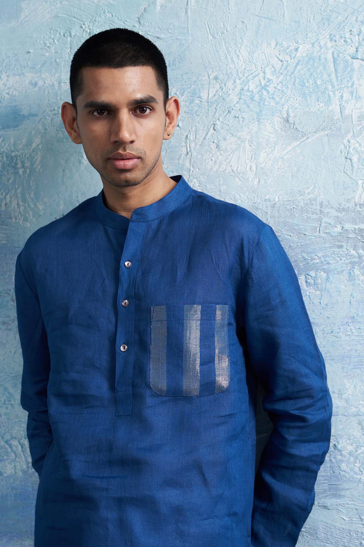 Royal Blue Pocket Kurta & Salwar