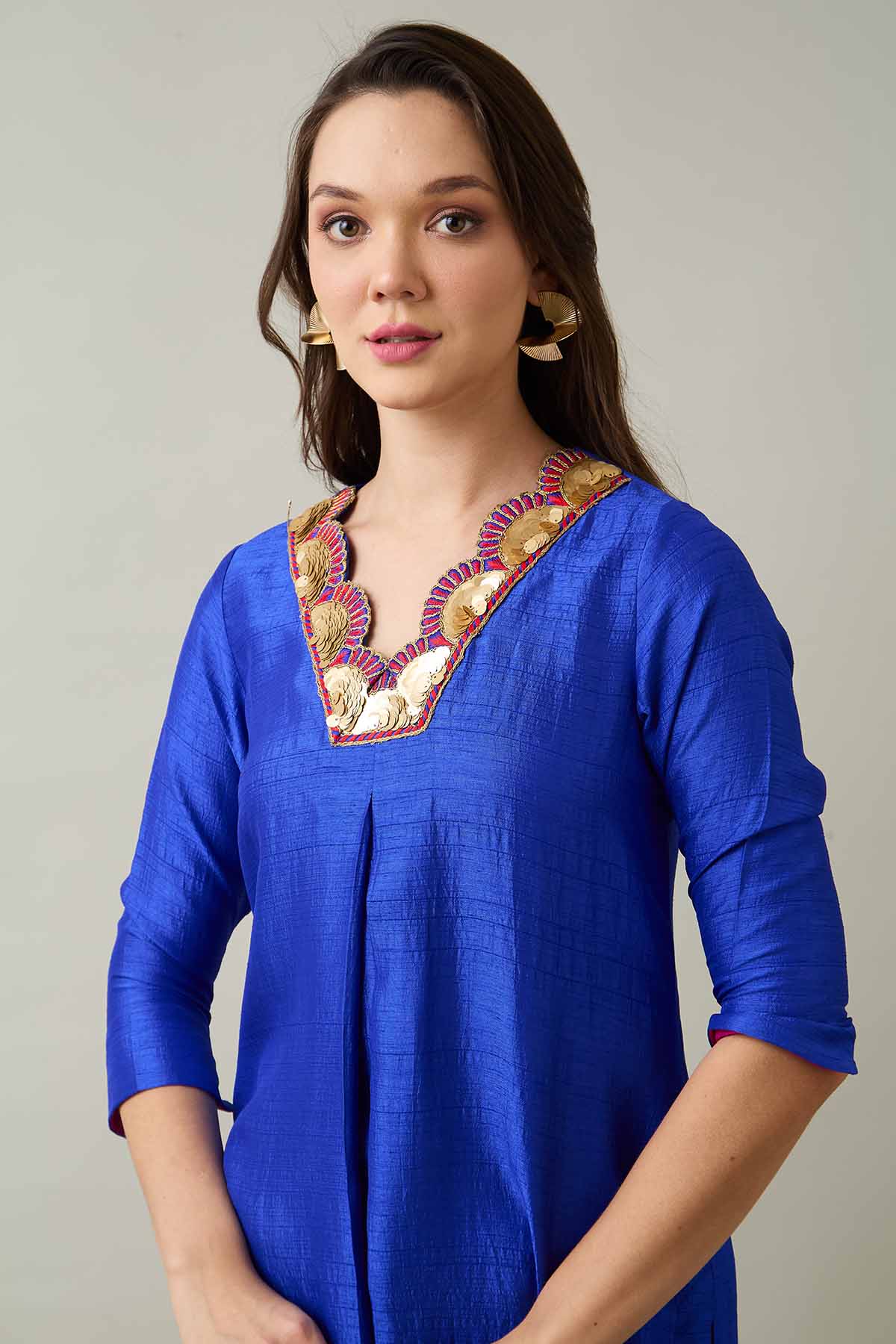 Royal Blue Silk Kurta & Pants