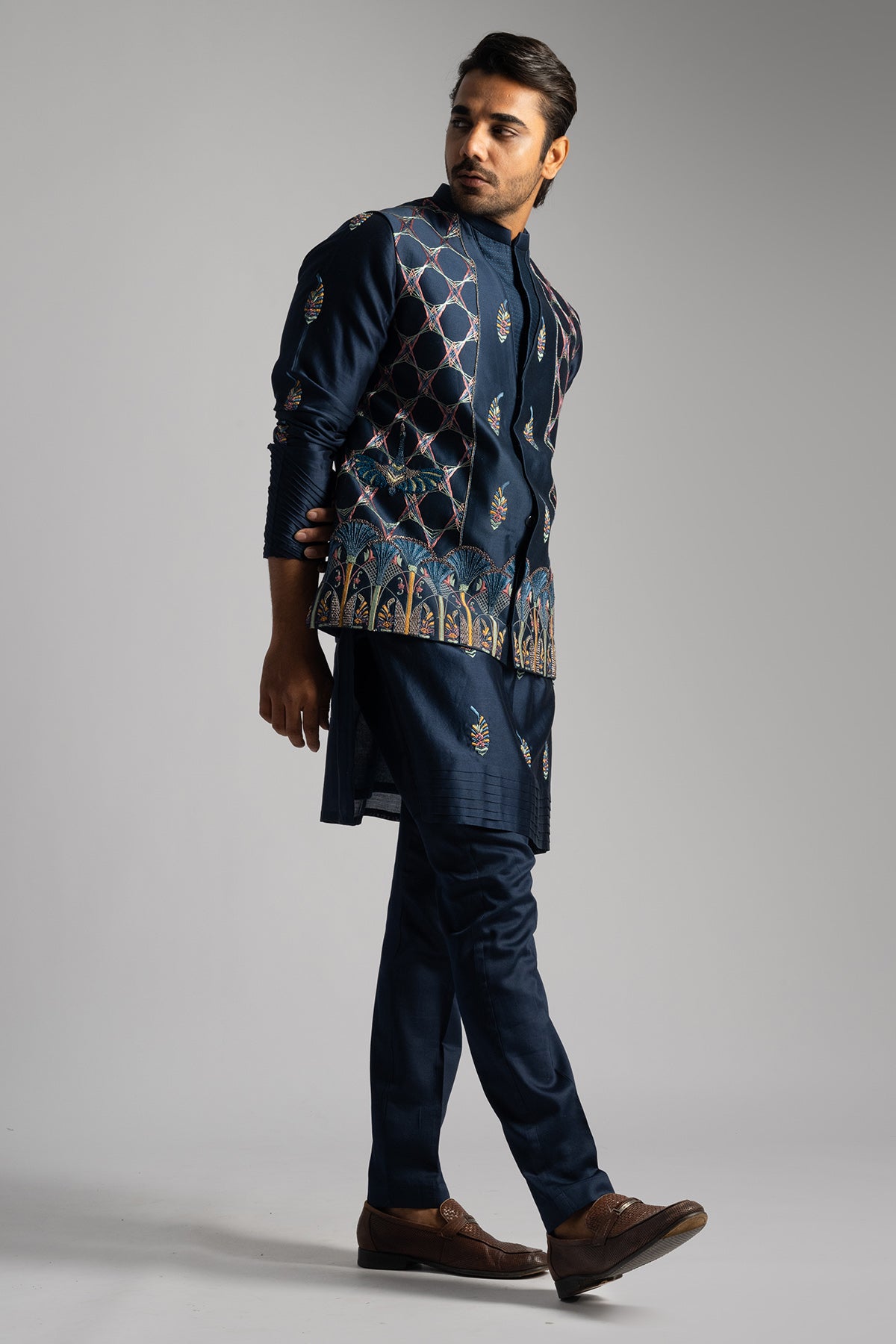 Royal Blue Thread Bundi Jacket