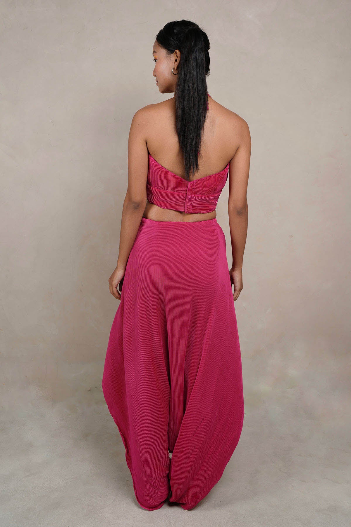 Ruby Pink Pleated Skirt