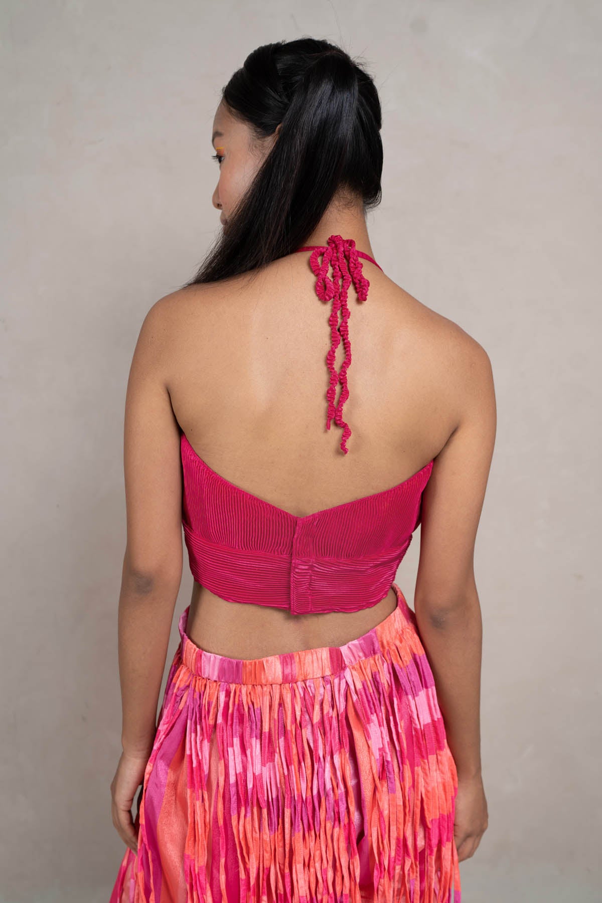 Ruby Pink Pleated Top