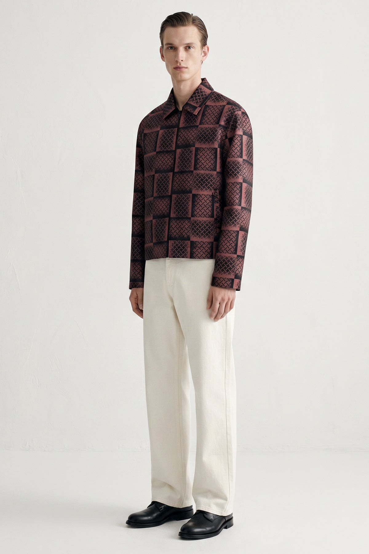 Ruby Geometric Artistic Jacket