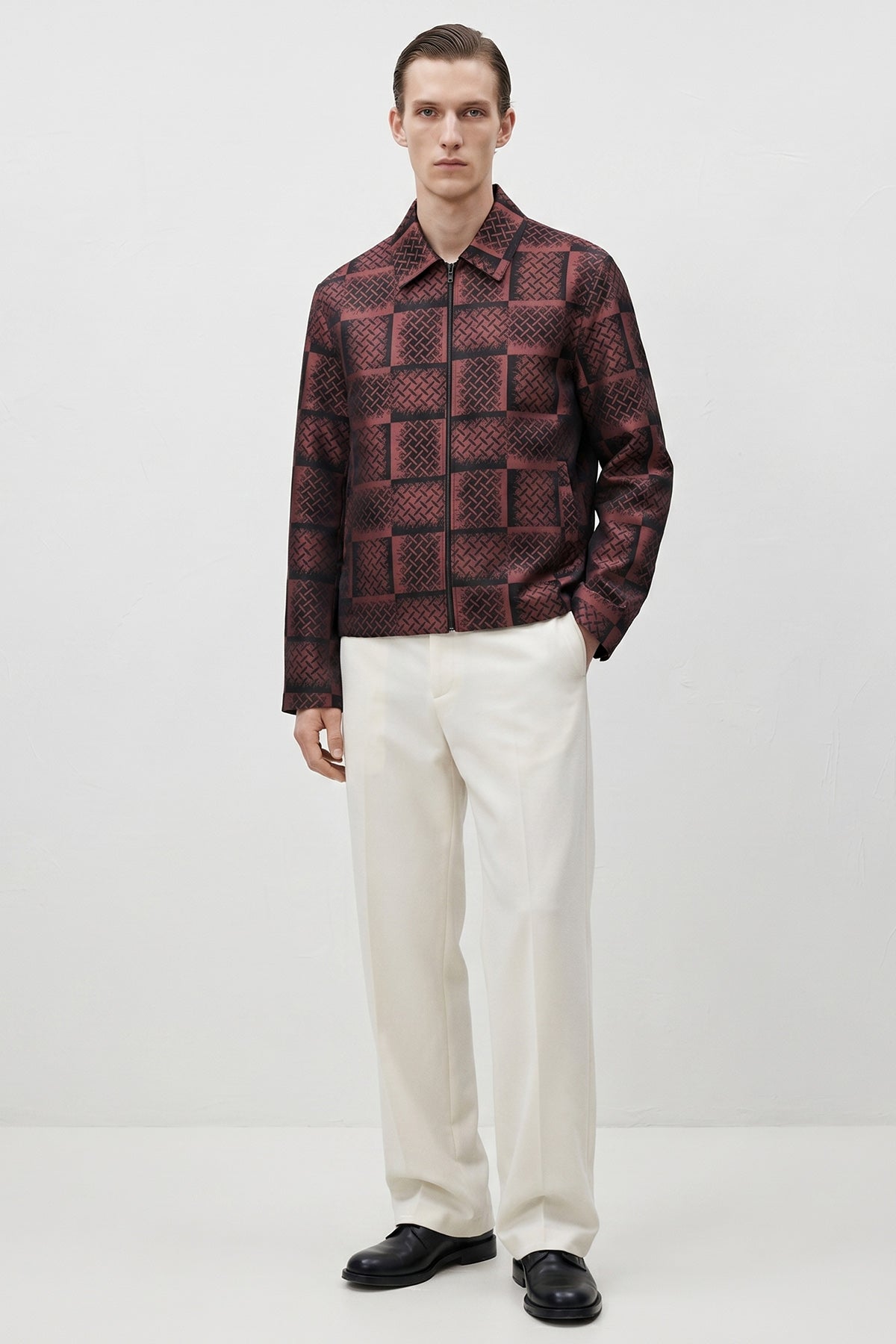 Ruby Geometric Artistic Jacket