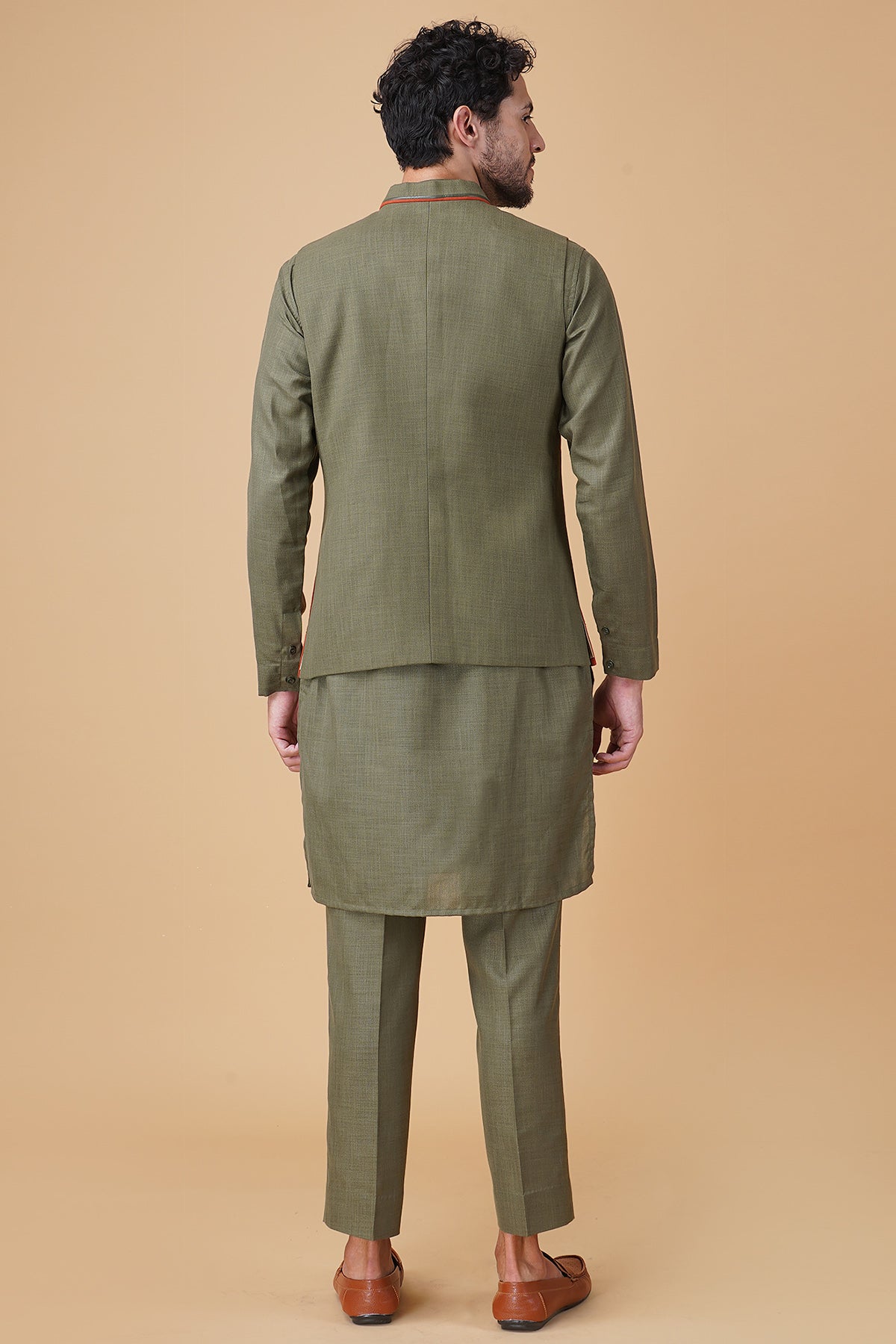 Ruby Silk Embroidered Bundi Set