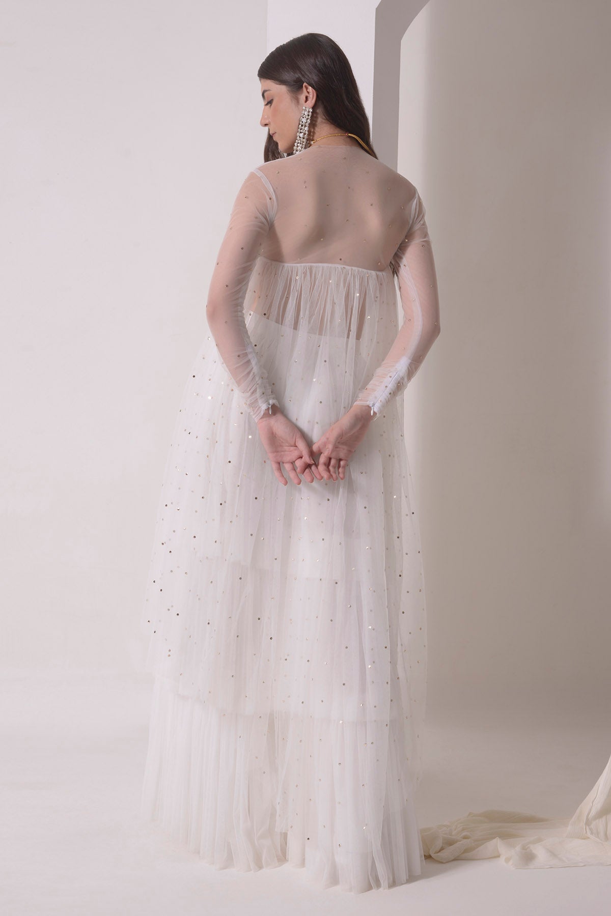 Ecru Ruched Tunic & Sharara