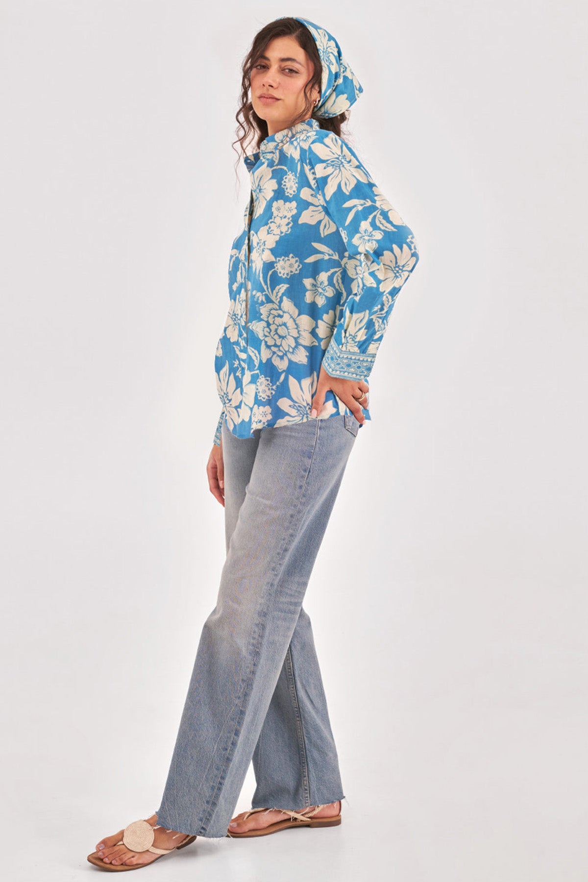 Ruddy Blue Floral Printed Top